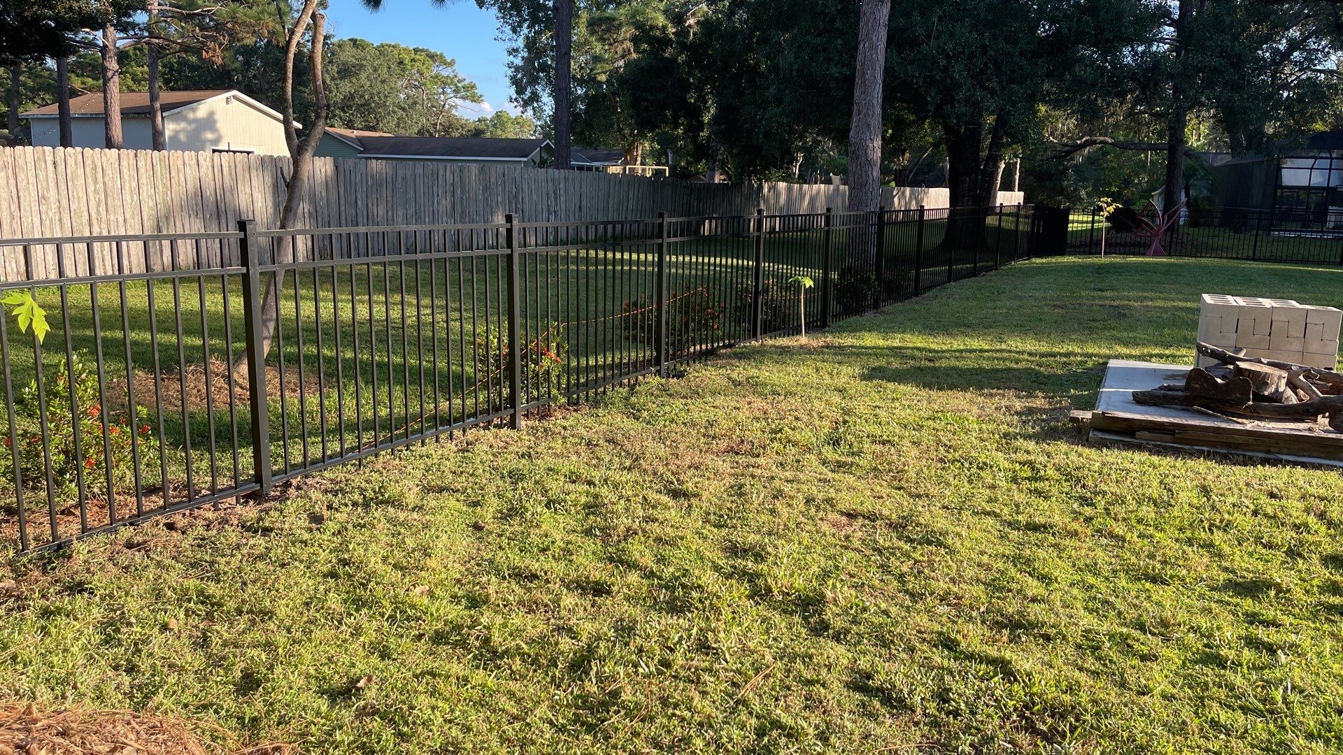 Bradenton, FL 4 ft. Tall 3-Rail Black Aluminum Fence by Asap fence and gates, LLC