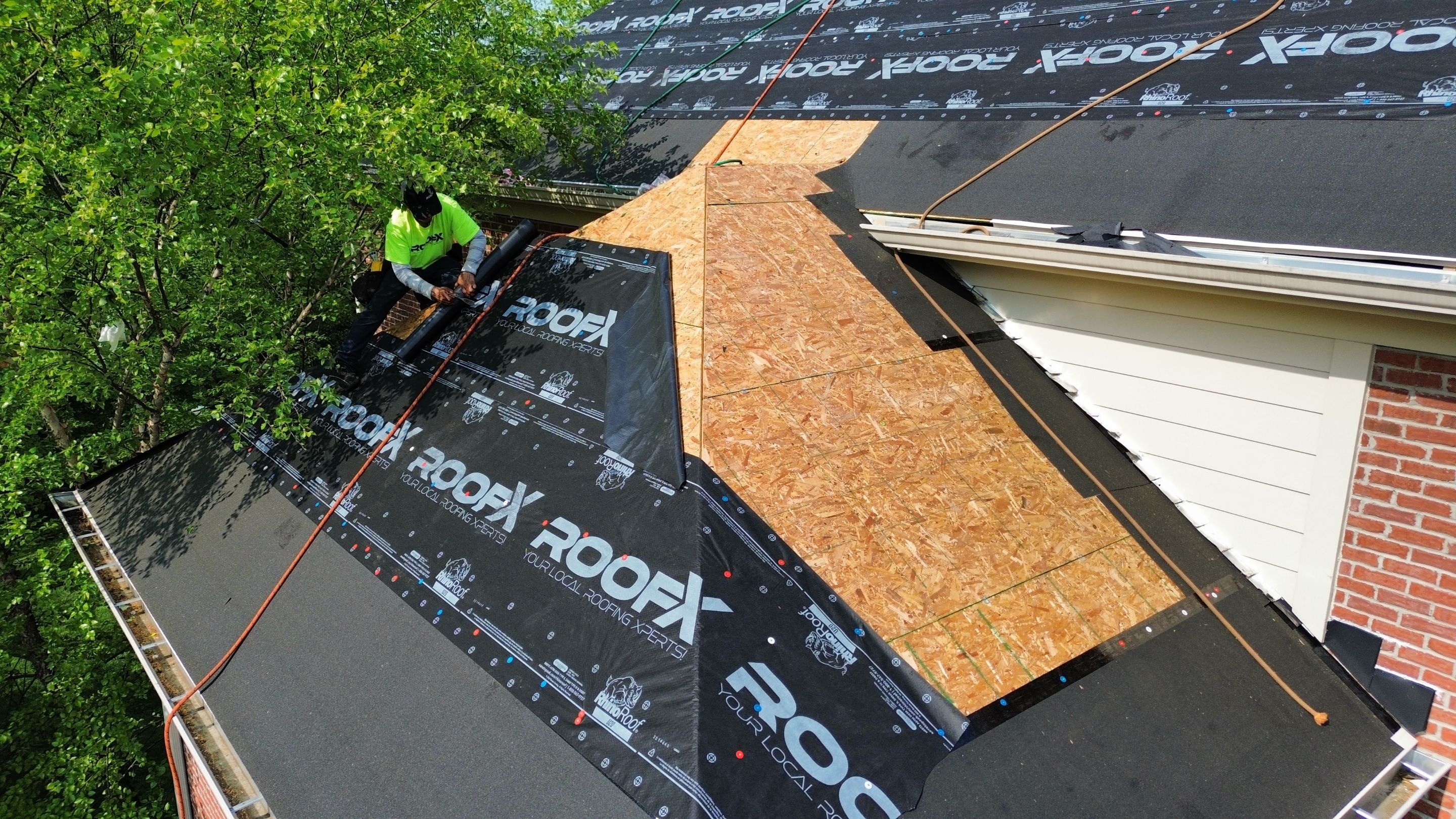 Residential Roofing Installation using Duration Series Shingles - Colonial Slate by RoofX 
