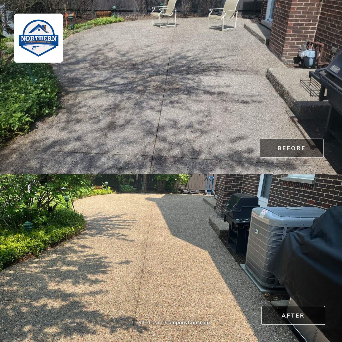 Northbrook, IL aggregate strip and re seal by Northern Power Washing LLC.