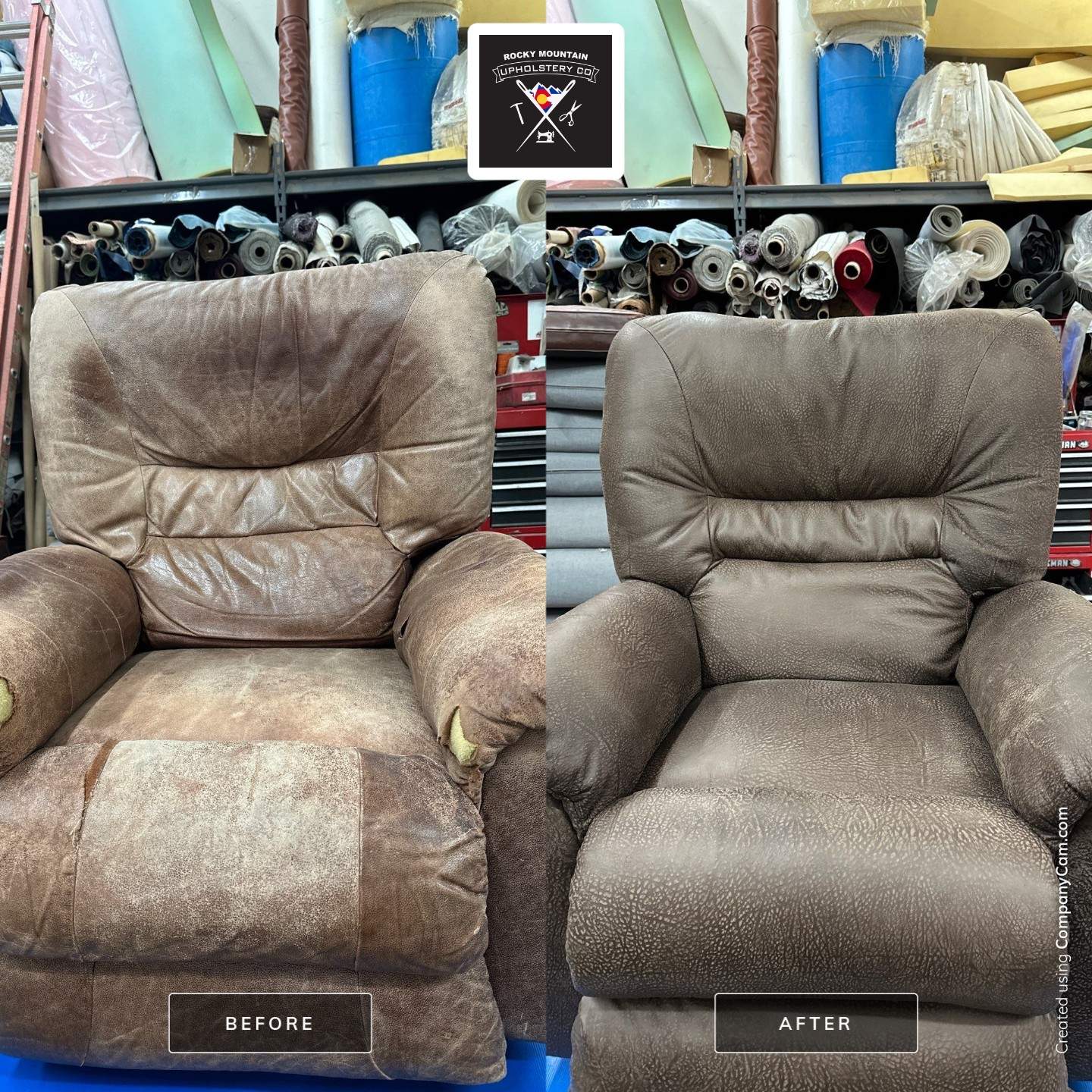 Recliner Chair by Rocky Mountain Upholstery Co