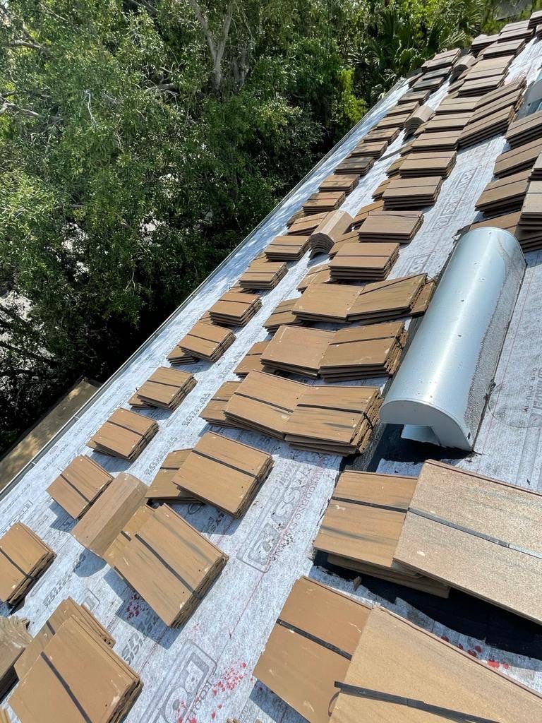 Residential Roofing Installation using Concrete Tile in Bonita Bay Community by International Roofing
