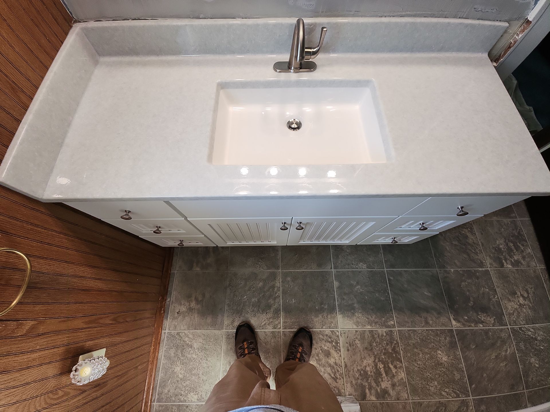 Phase II: Santorini White with Brushed Nickel by Rome Bath Remodeling