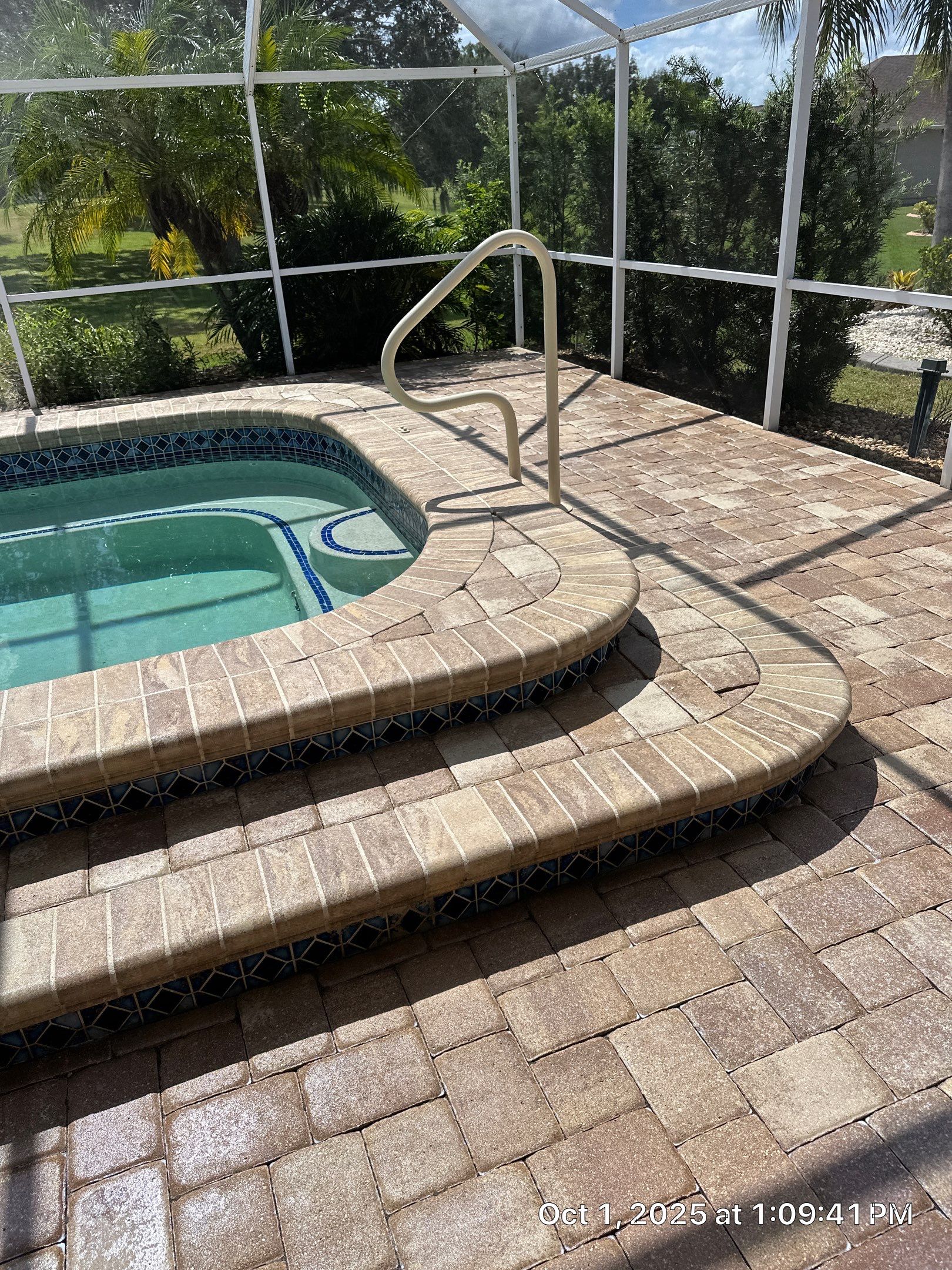 Sun City Center Paver Stripping and Sealing for Pool Deck by Supreme Paver Experts