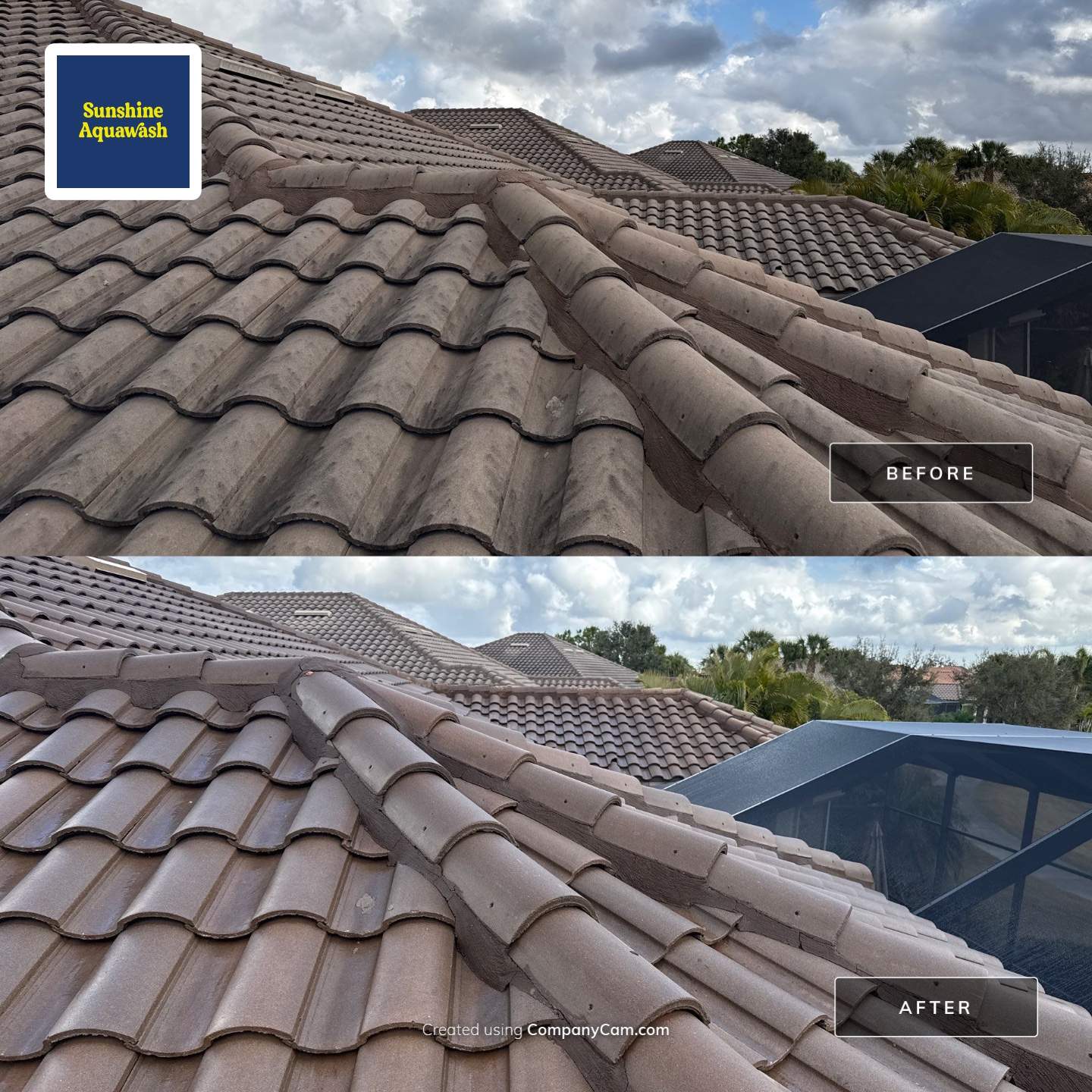 Barrel Tile Roof Cleaning – Lakewood Ranch, FL by Sunshine AquaWash