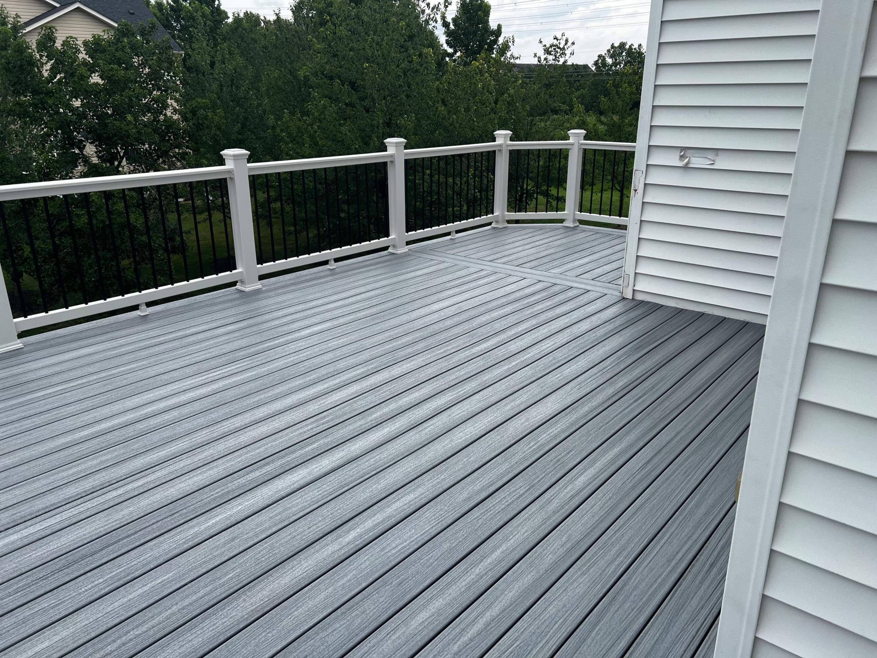 Custom Composite Deck Installation with Aluminum Railings in Aldie by Ridge Armor Renovations