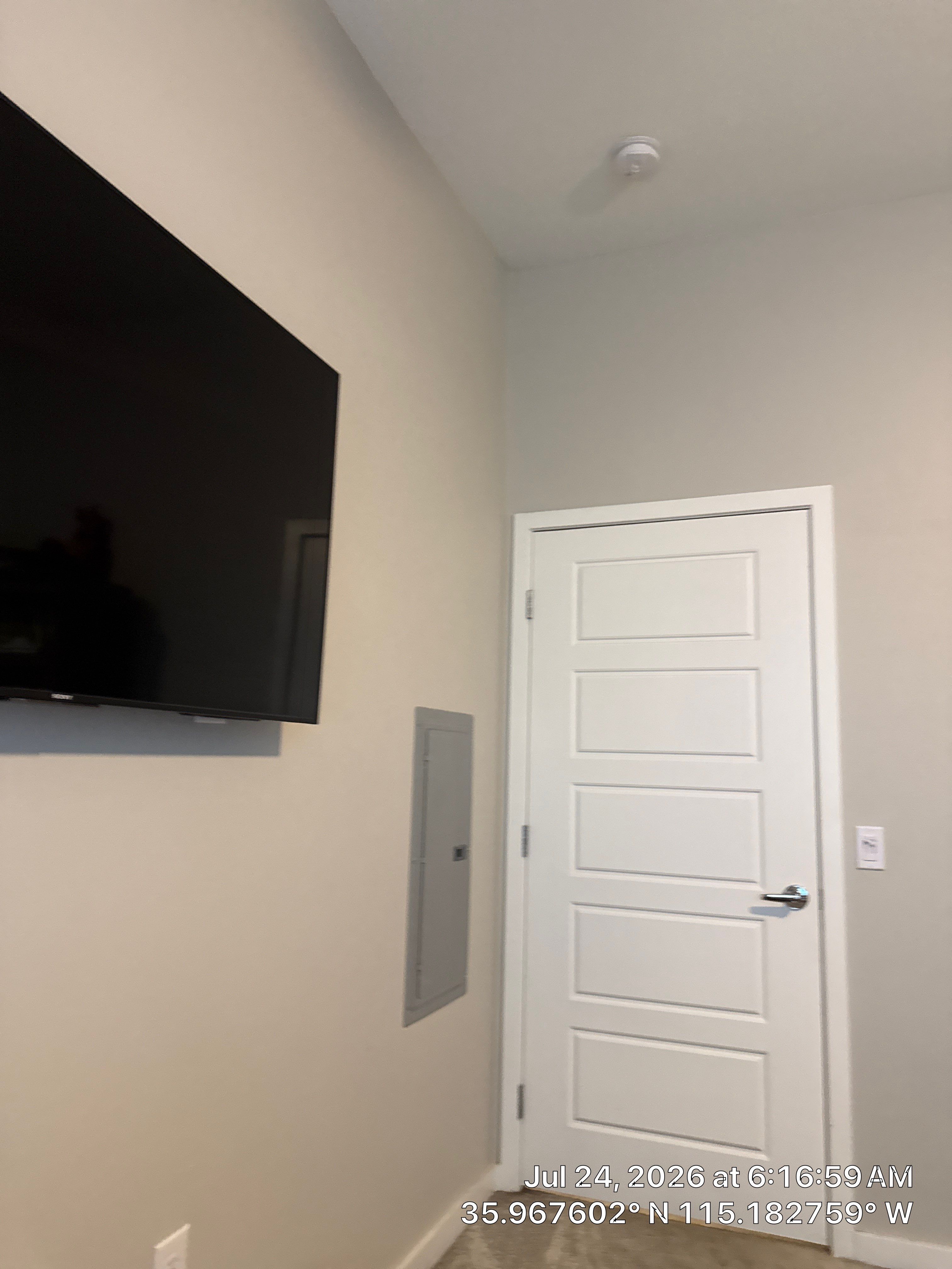 Professional TV Mounting and Five-Panel Door Installation in Las Vegas by CompanyCam Sales Demo
