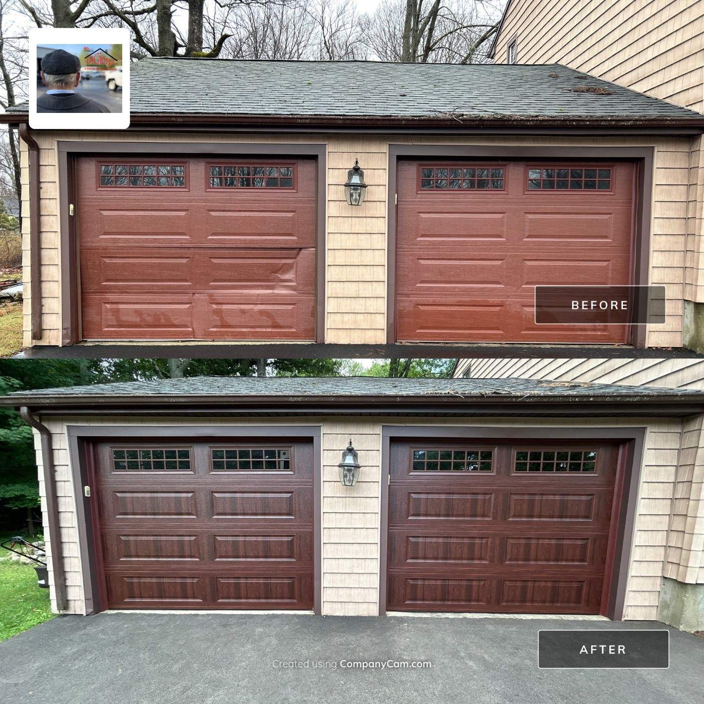 Classic Amarr Lincoln Garage Door Installation by DiGiorgi Roofing and Siding Inc
