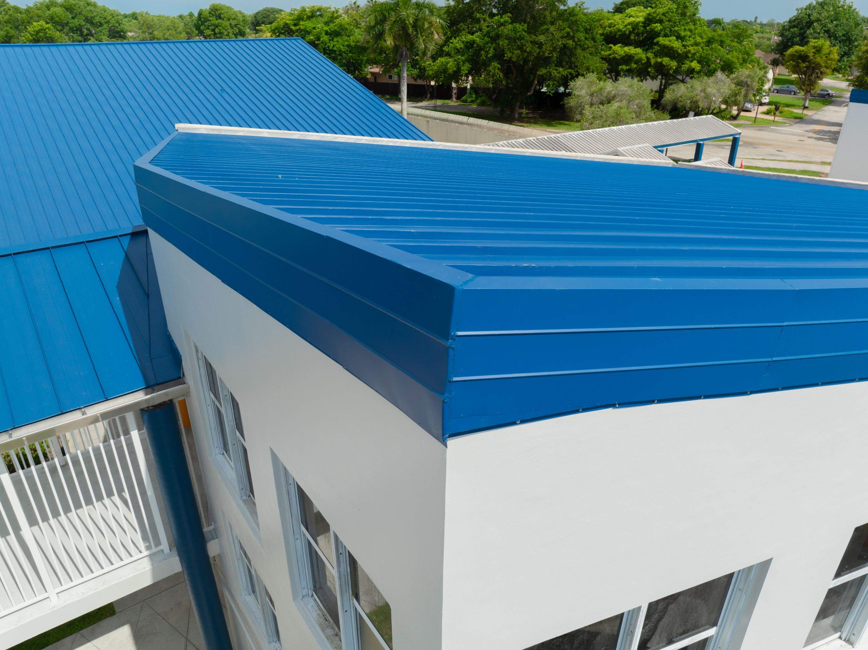 24ga 1.5" Mechanical Seam Slate Blue by Total Roofing System The Metal Roof Experts