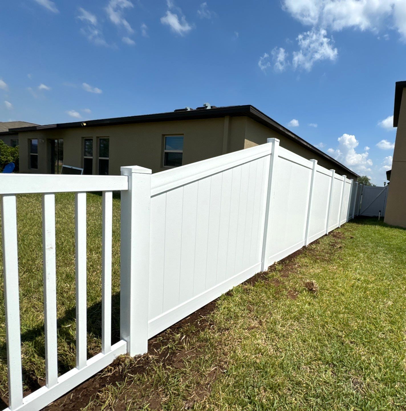 Vinyl Fence Installation using Clearwater Picket Fence and 6Ft White Vinyl Fence  by Asap fence and gates, LLC
