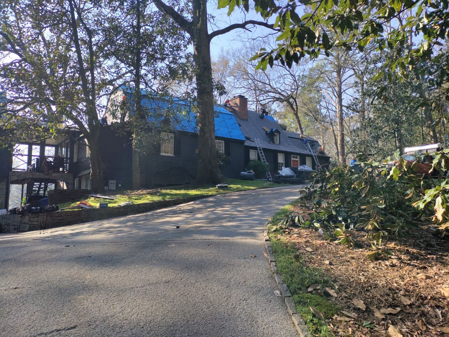 Residential Roofing Installation using Da Vinci Slate  by Inspector Roofing and Restoration