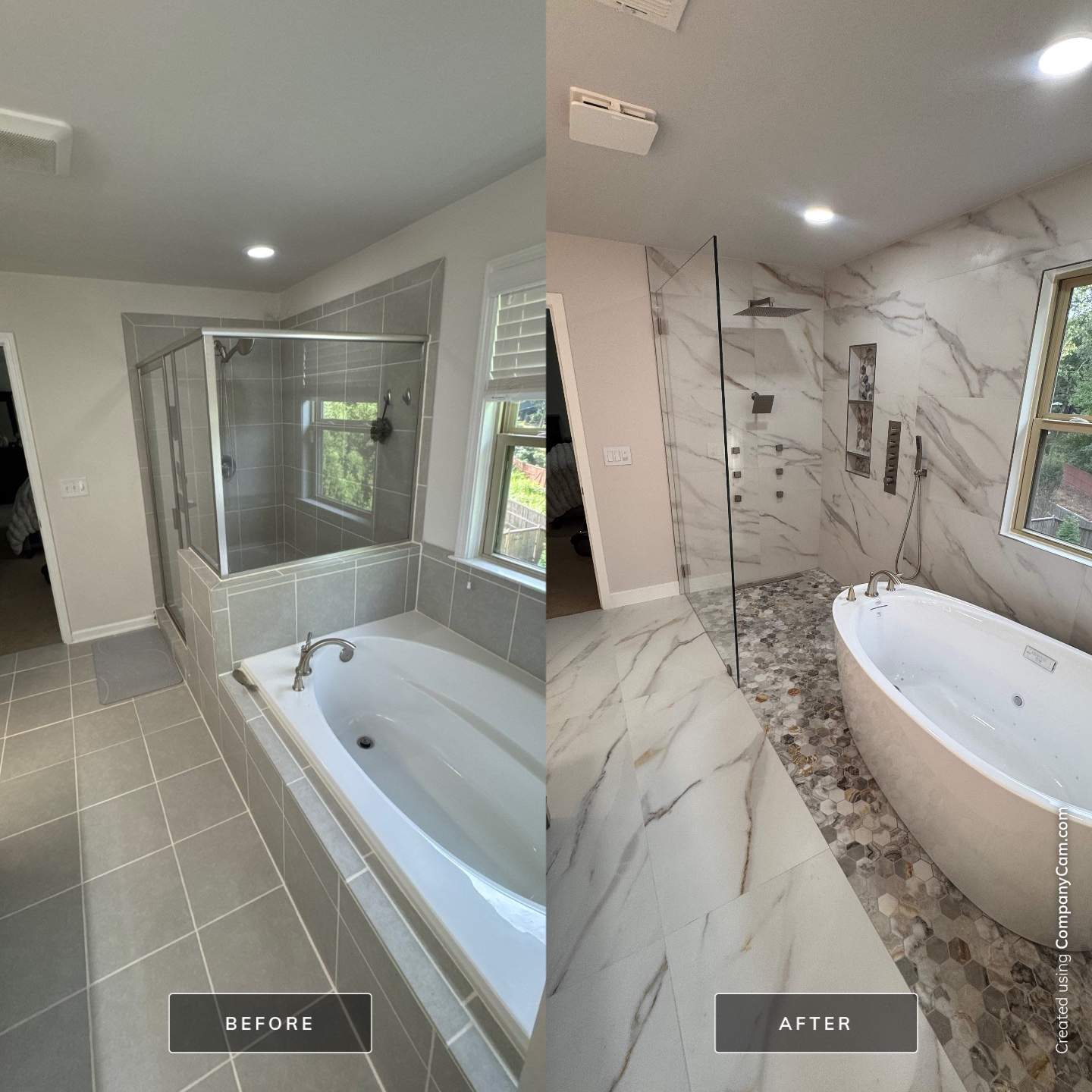 Master bathroom renovation by Prudencio