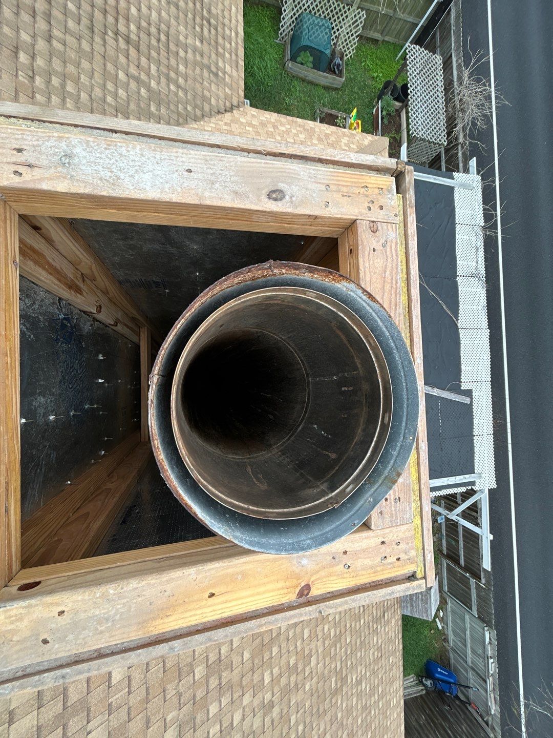Residential Roofing Repair using Galvanized Chimney Cap & Chase by Lighthouse Roofing