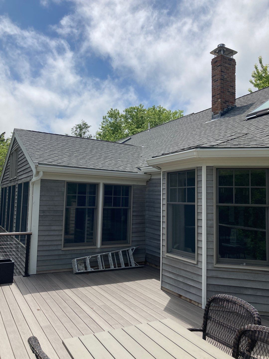 6" Leaf Relief K-Style Gutter installation in Eastham, Ma by Gutter Pro Enterprises