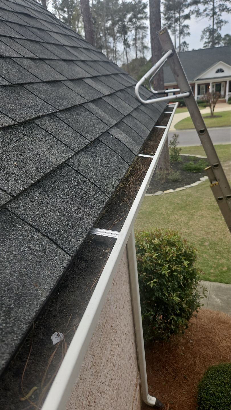 Roof Repair with PermaBoots, Gutter Installation, Cleaning, using 6" Seamless Gutters and Leaf Filter Guards by Indigo State Roofing