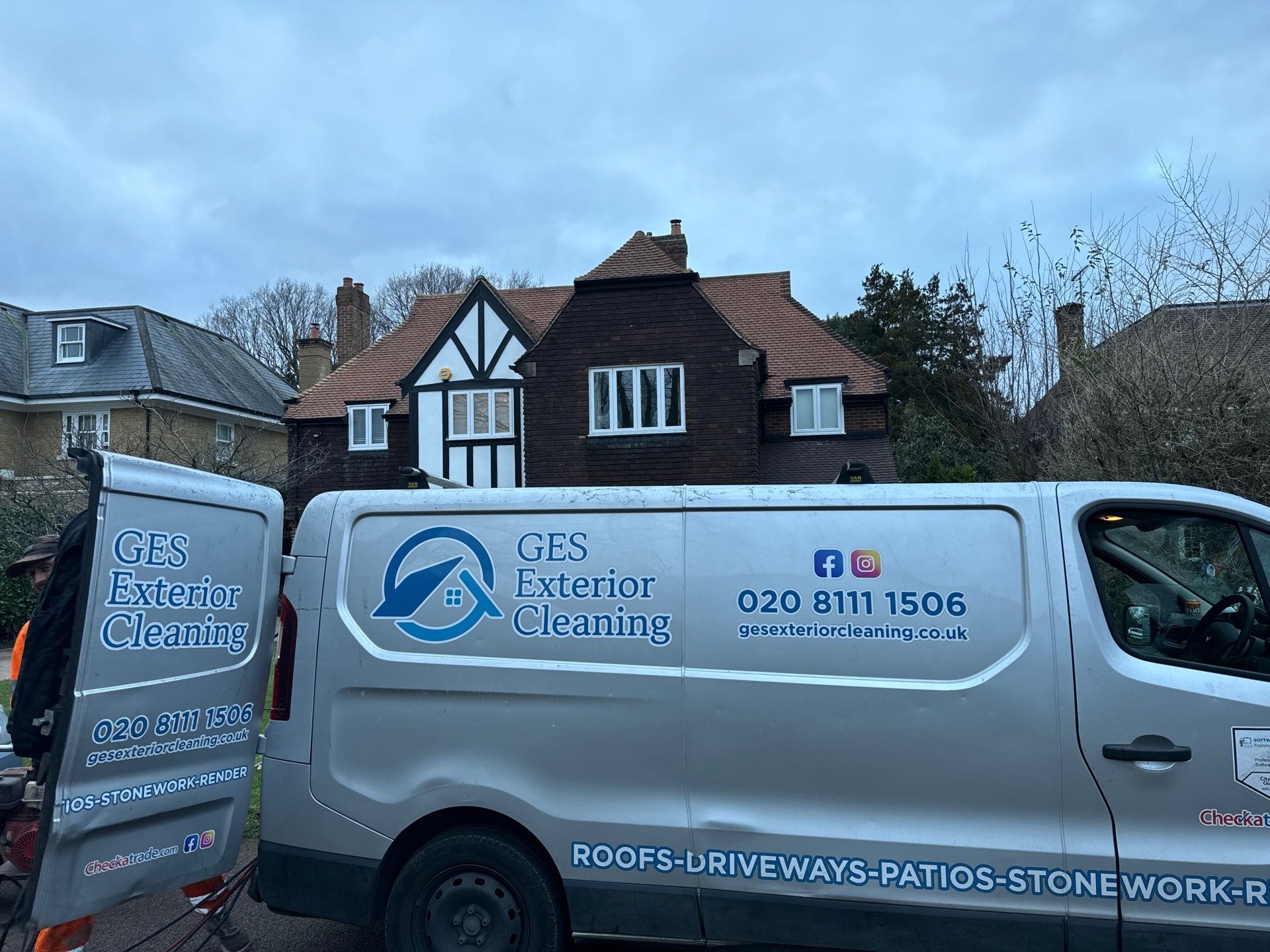 Roof and Patio Cleaning using Honda 15lpm Low Pressure Washing Machine by Ges Exterior Cleaning ltd