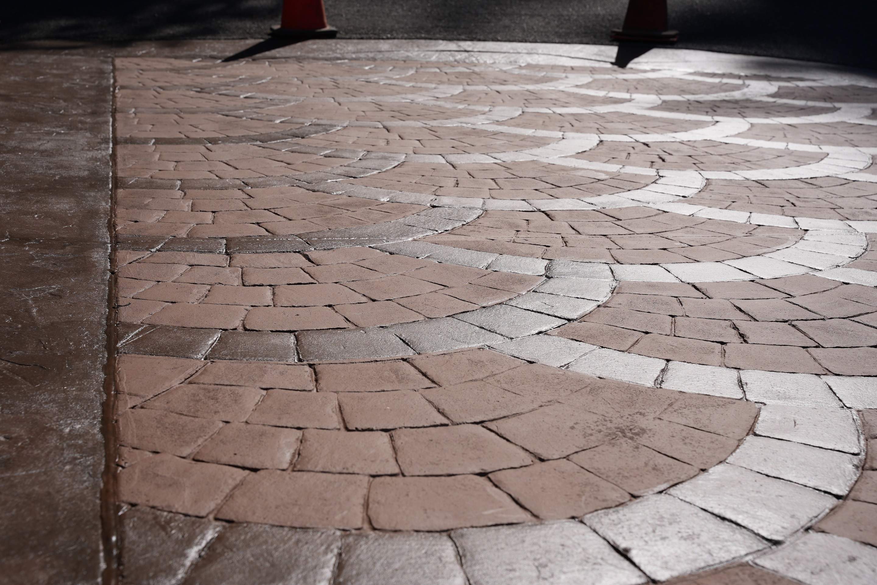 Mehta | Tiled Driveway with Sealer & Retaining Wall  by Jireh Asphalt & Concrete Inc 