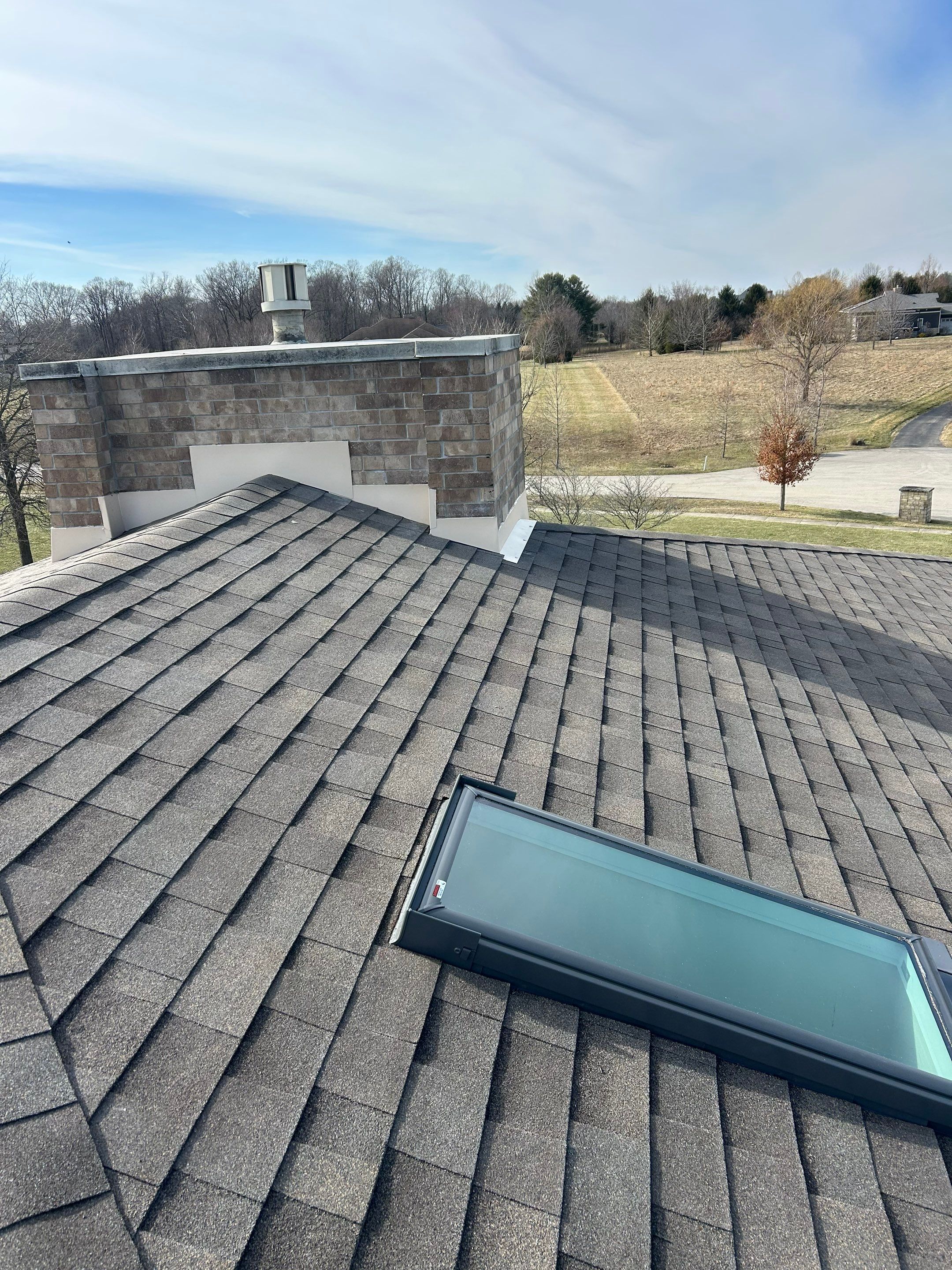 Residential Roofing Installation using Malarkey Vista AR Shingles (Weathered Wood Plus) by Koontz Construction