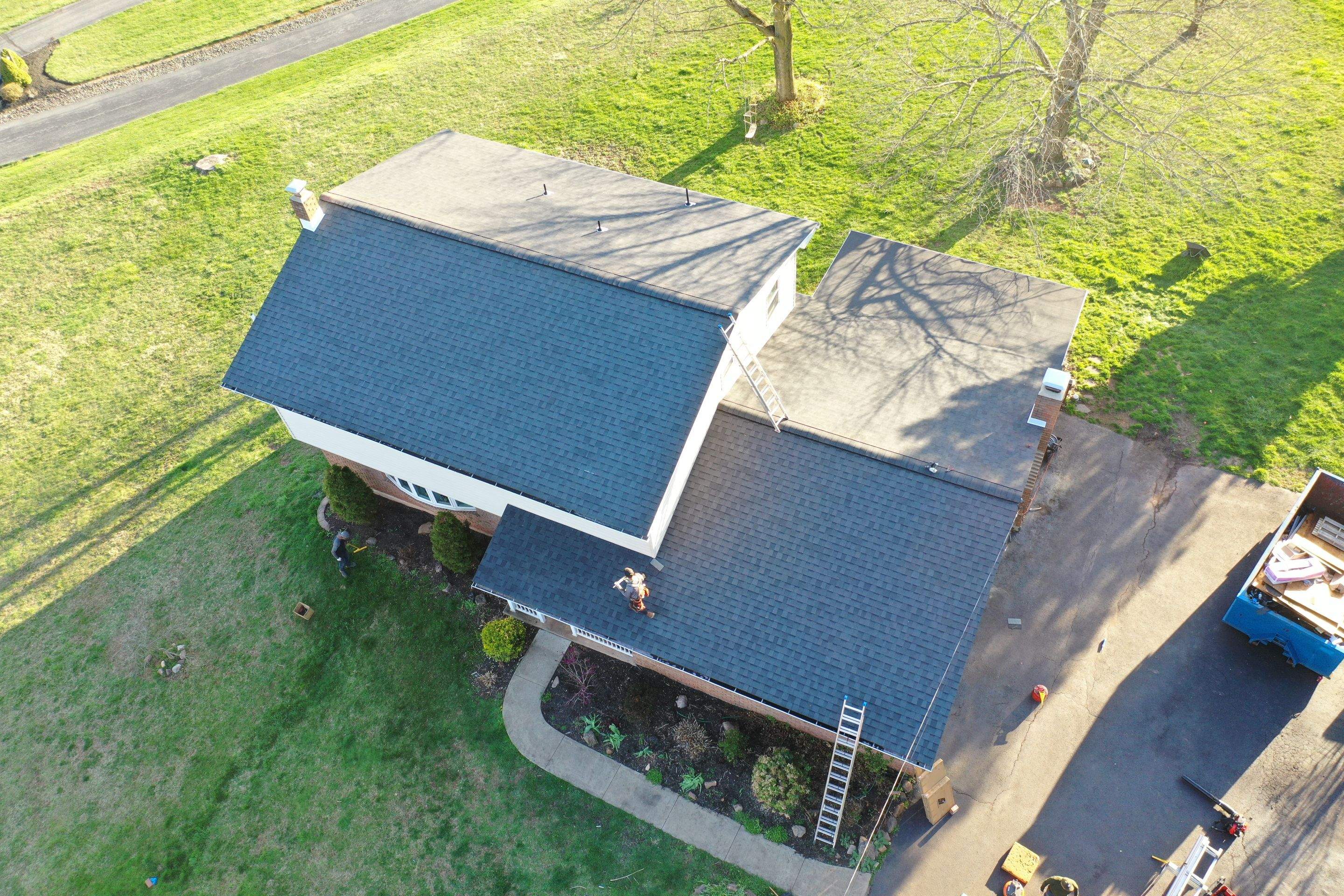 Roofing Installation using CertainTeed Landmark - Moire Black by Storm Guard of Ches-Mont PA