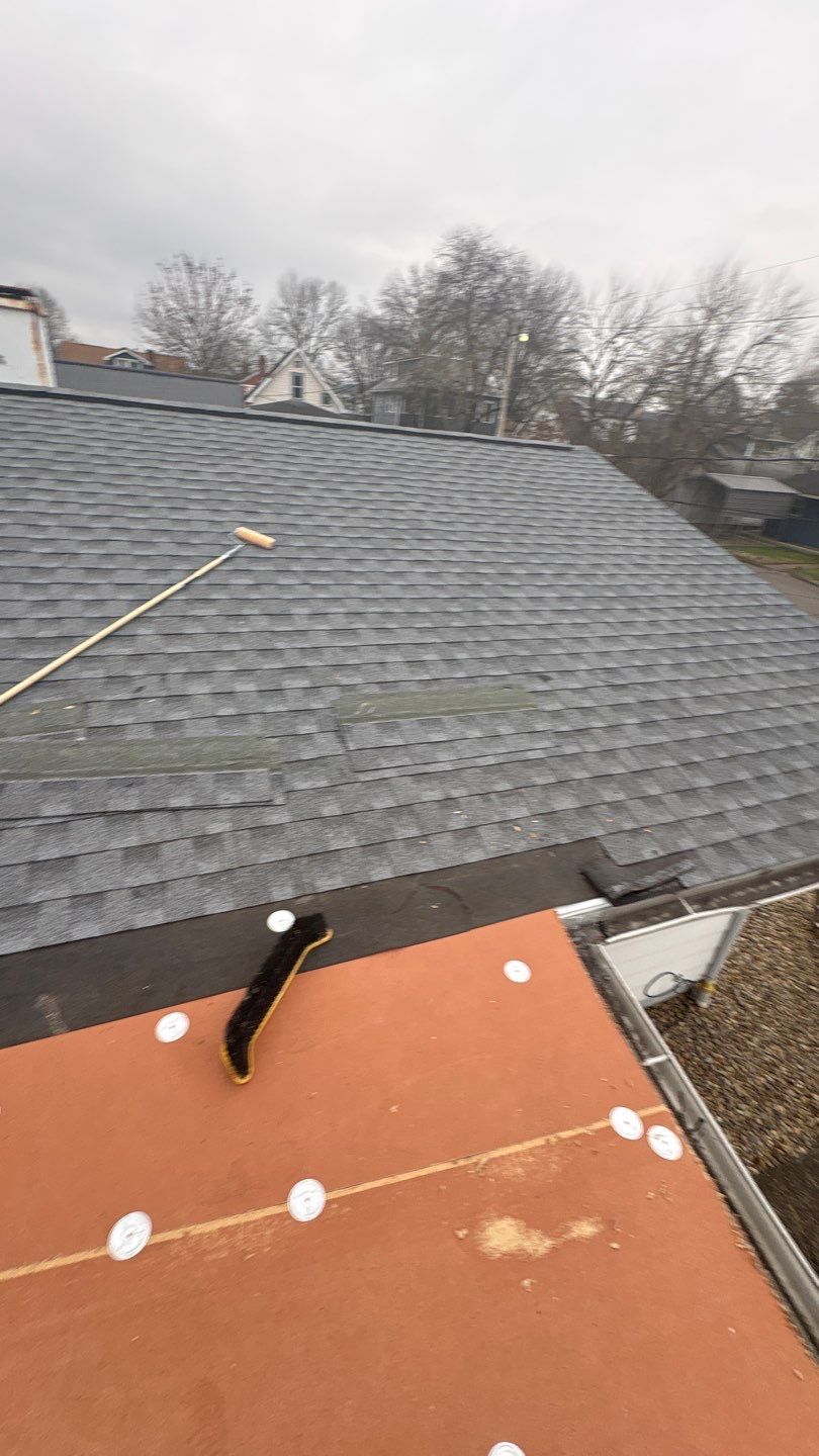 Residential Roofing Installation using EPDM and GAF Timberline HDZ Hickory by Rainstoppers Roofing
