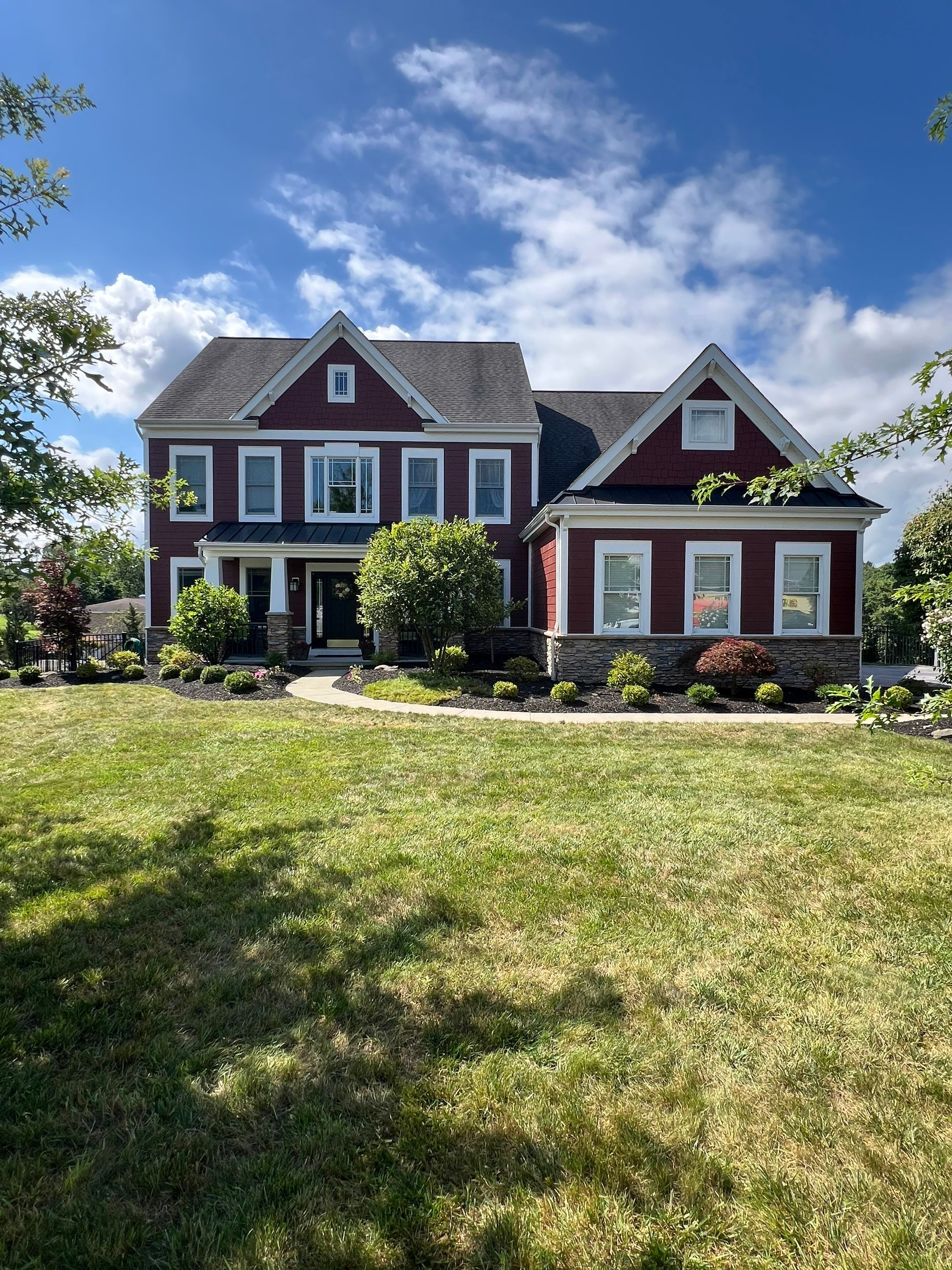 Countrylane Red James Hardie Siding Replacement in Franklin Park by Knockout Home Solutions