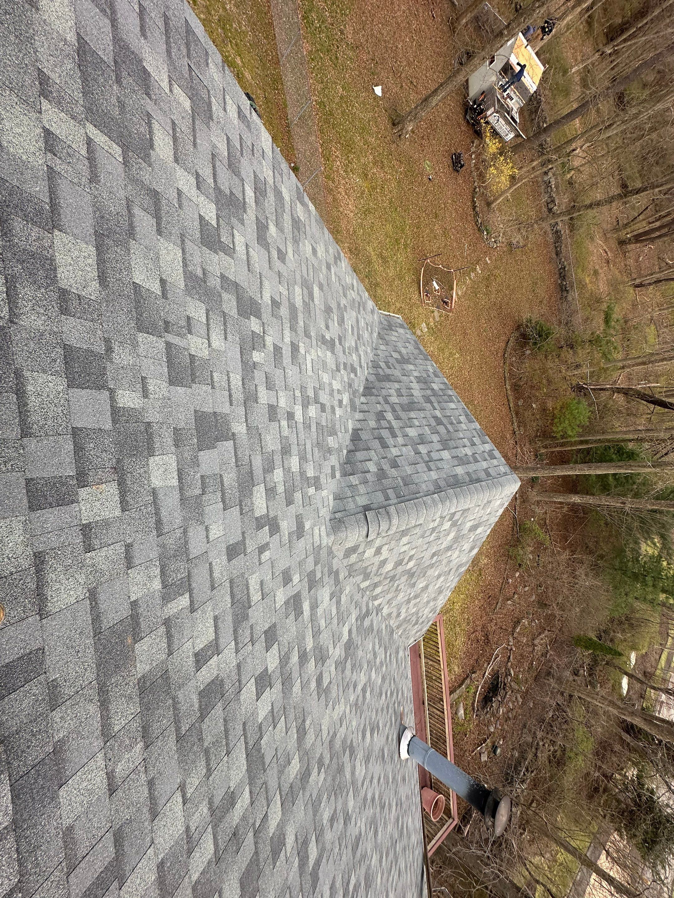 Residential Roofing Installation using Owens Corning TruDefinition Duration AR - Estate Gray & New Harvey Windows by A Plus Exterior