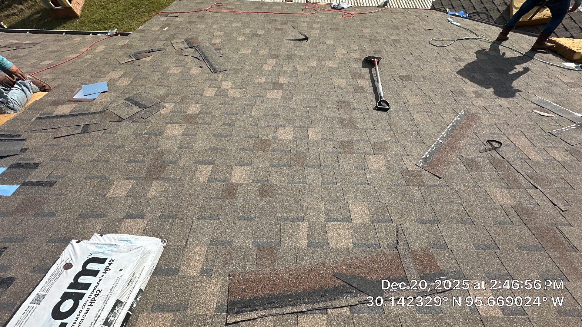 Roof Replacement with New Decking — Magnolia, TX by PL Roofing & SB Roofing, LLC.