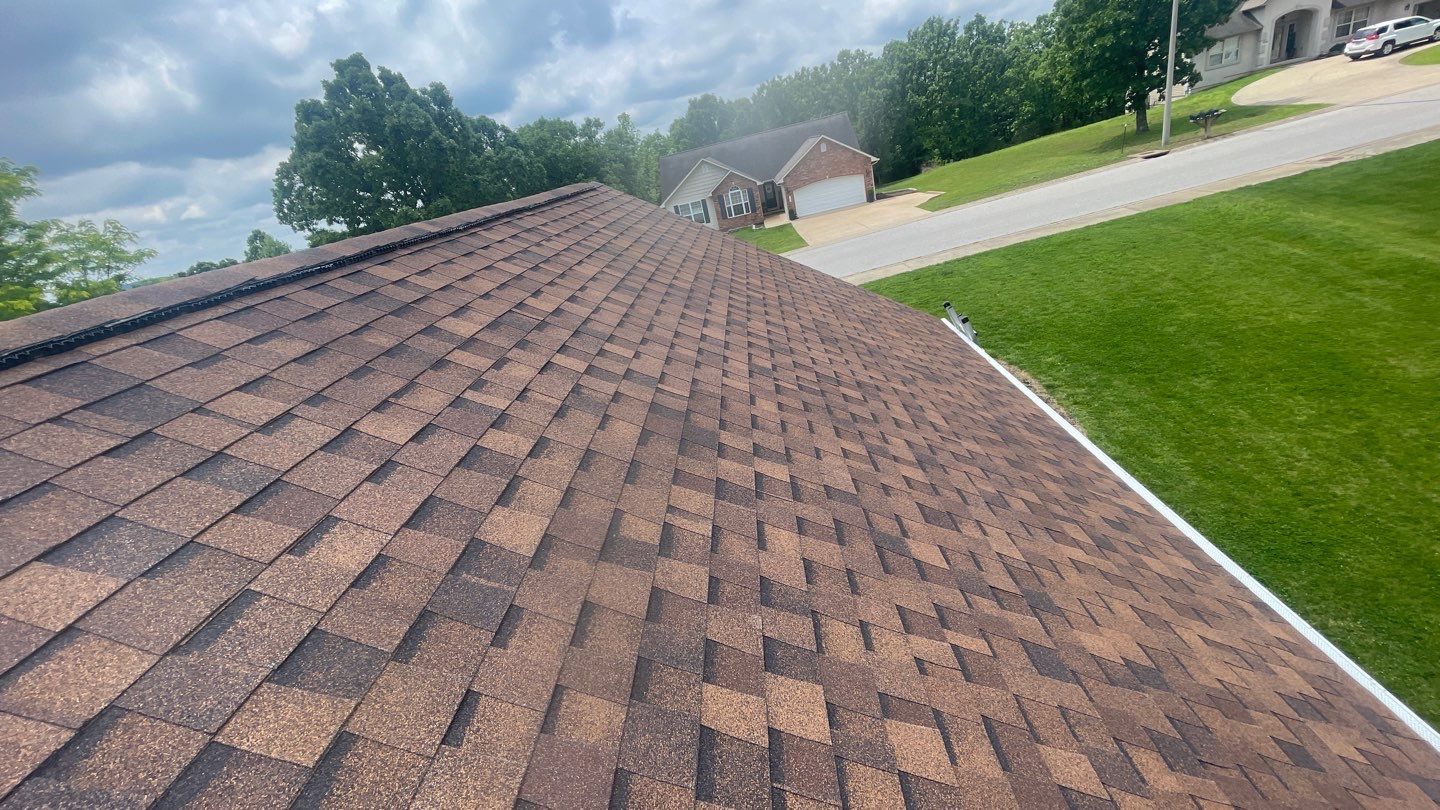 Residential Roofing Install - Chestnut Atlas StormMaster Shake W/ Scotchguard Shingles - Ivory Gutters & Downspouts  by Titan Commercial & Residential Roofing 