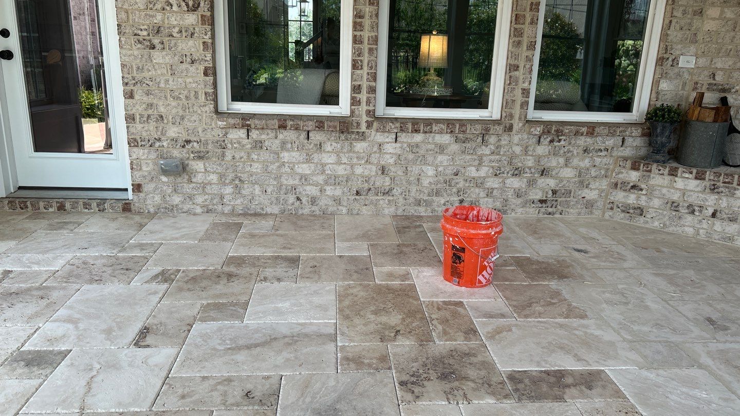 Travertine tile four season room by Footprints Floors of Nashville