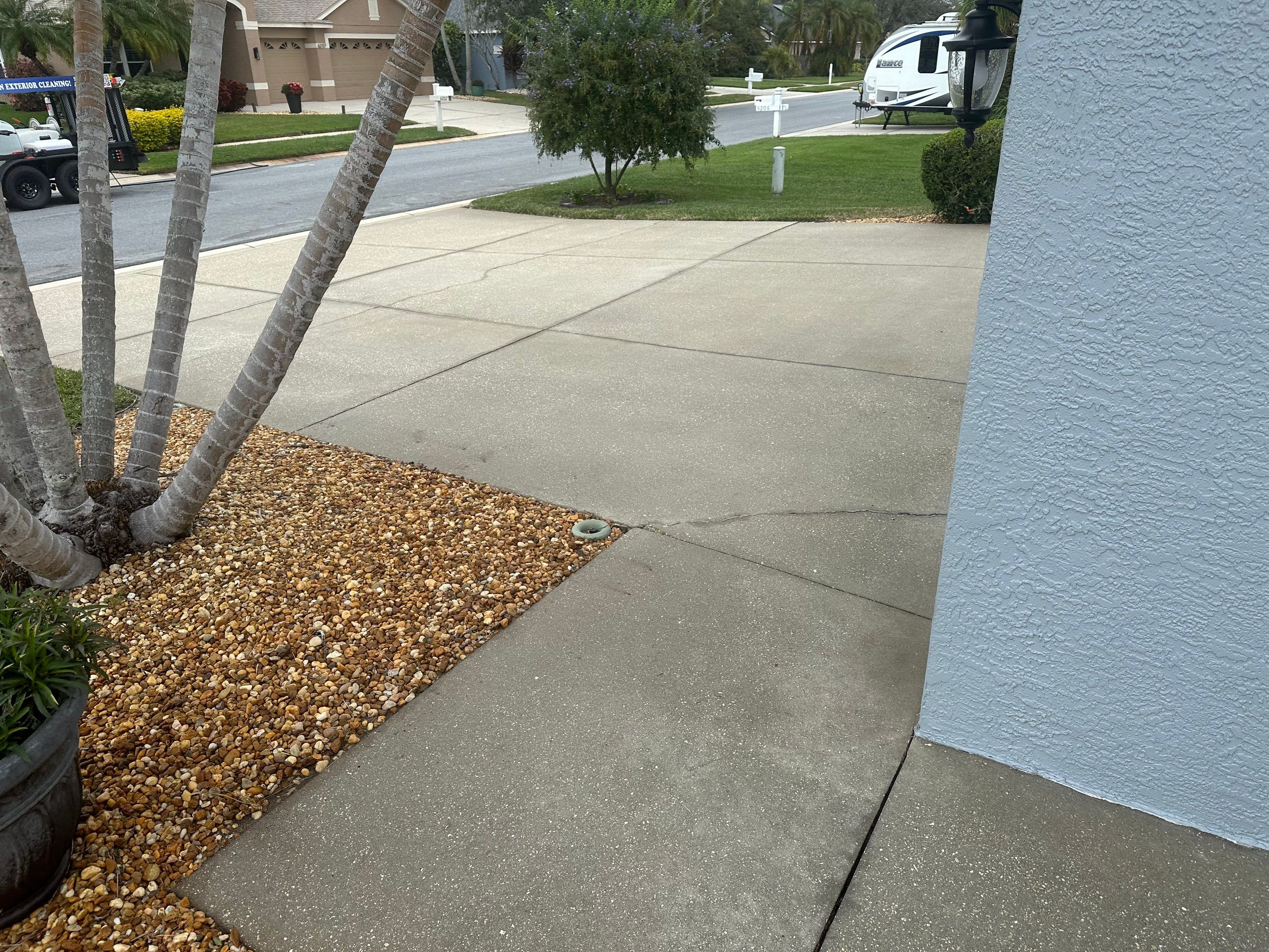 Concrete Driveway, Entryway & Street Curbing Cleaning in Fairways at Imperial Lakes, Palmetto, FL | Sunshine AquaWash by Sunshine AquaWash