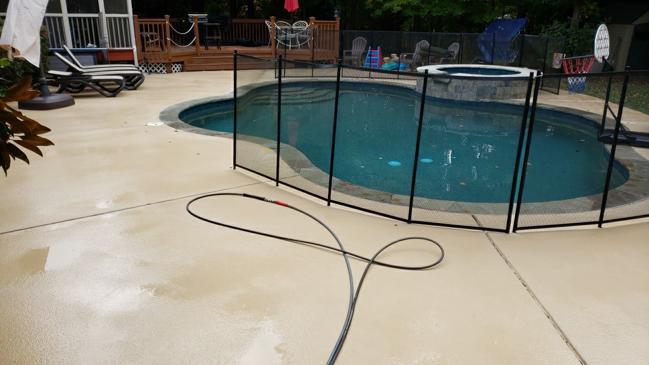Driveway Clean using cleaner by G&H Home Tech Pros LLC