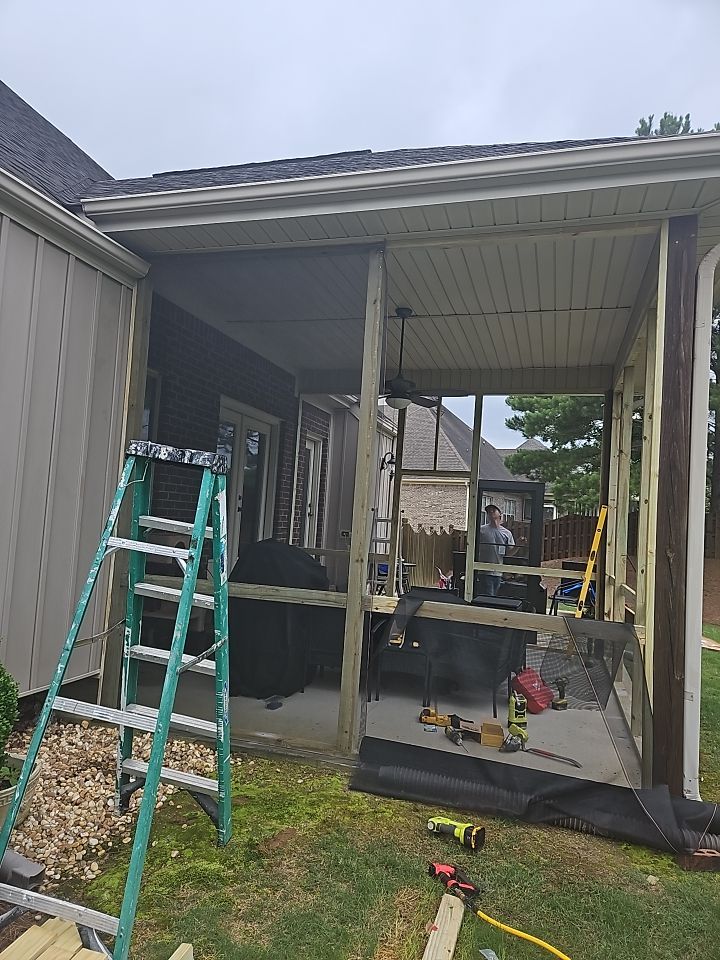River Valley Road - Screened Porch Install  by Pillar and Pine