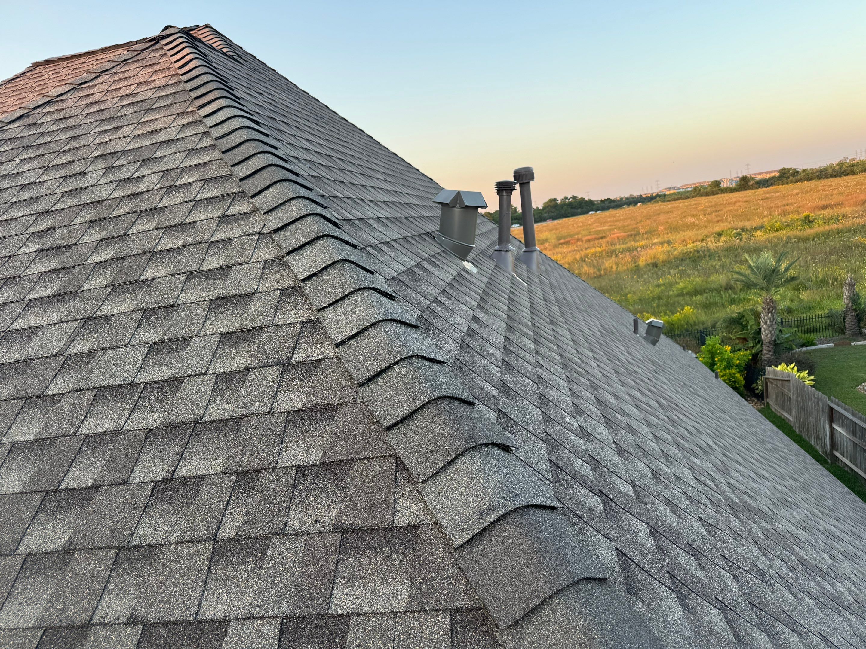 Residential Roofing Installation using GAF Timberline HDZ (weathered wood) by WABO Roofing Systems 