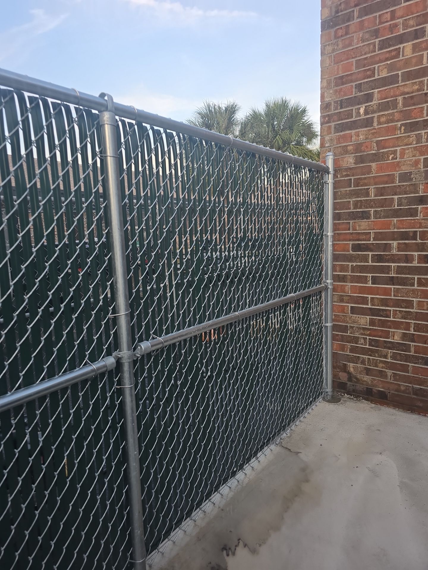 Commercial Chain Link Fence with Slats in Port Charlotte by True Fence LLC