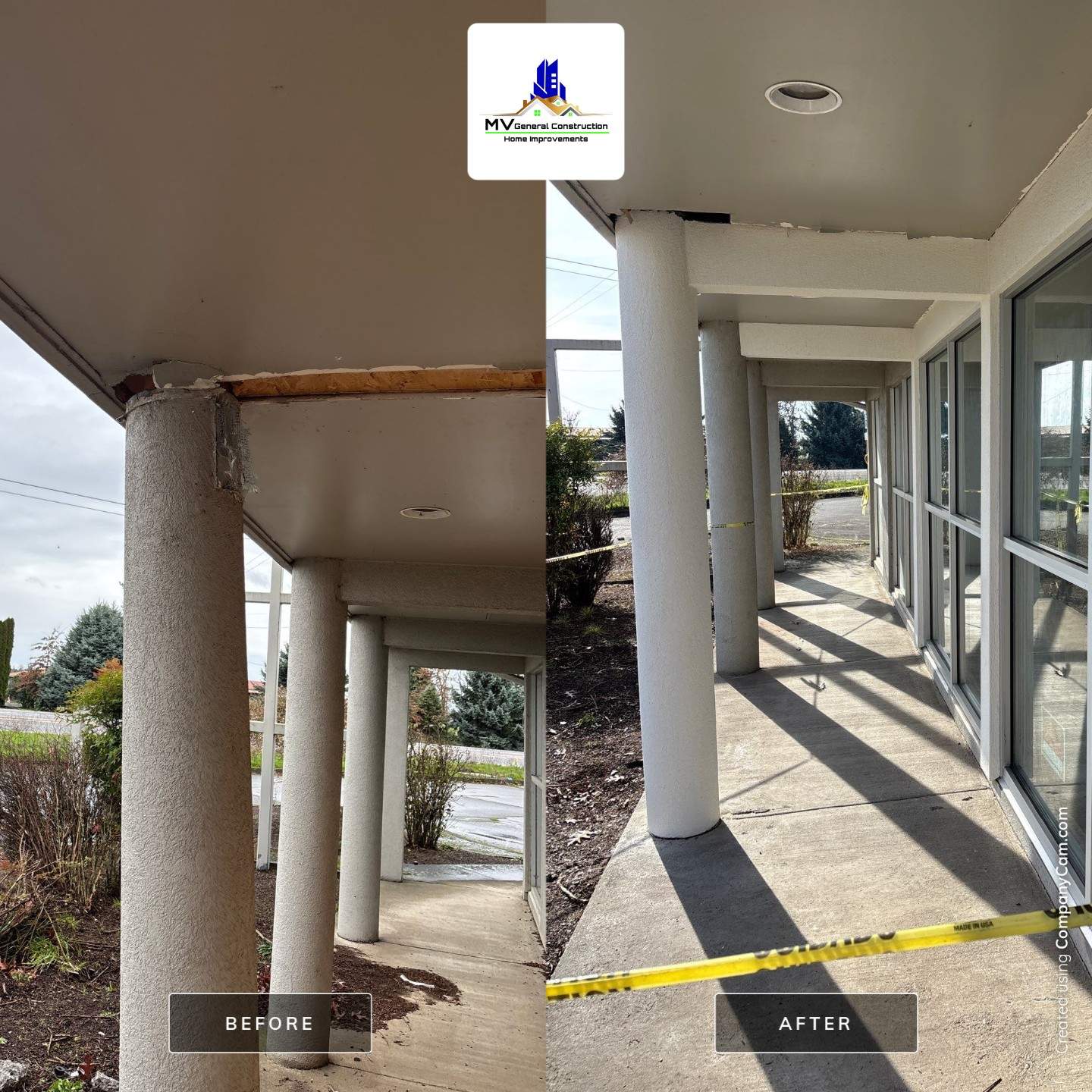 415 - Column Repair & Paint by MV General Construction, LLC