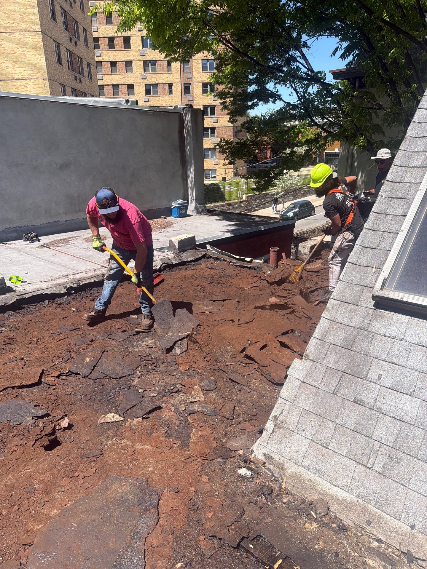 Roof Replacement and Custom Trex Roof Top Deck Project in Philadelphia, Pennsylvania by Philadelphia Quality Roofing