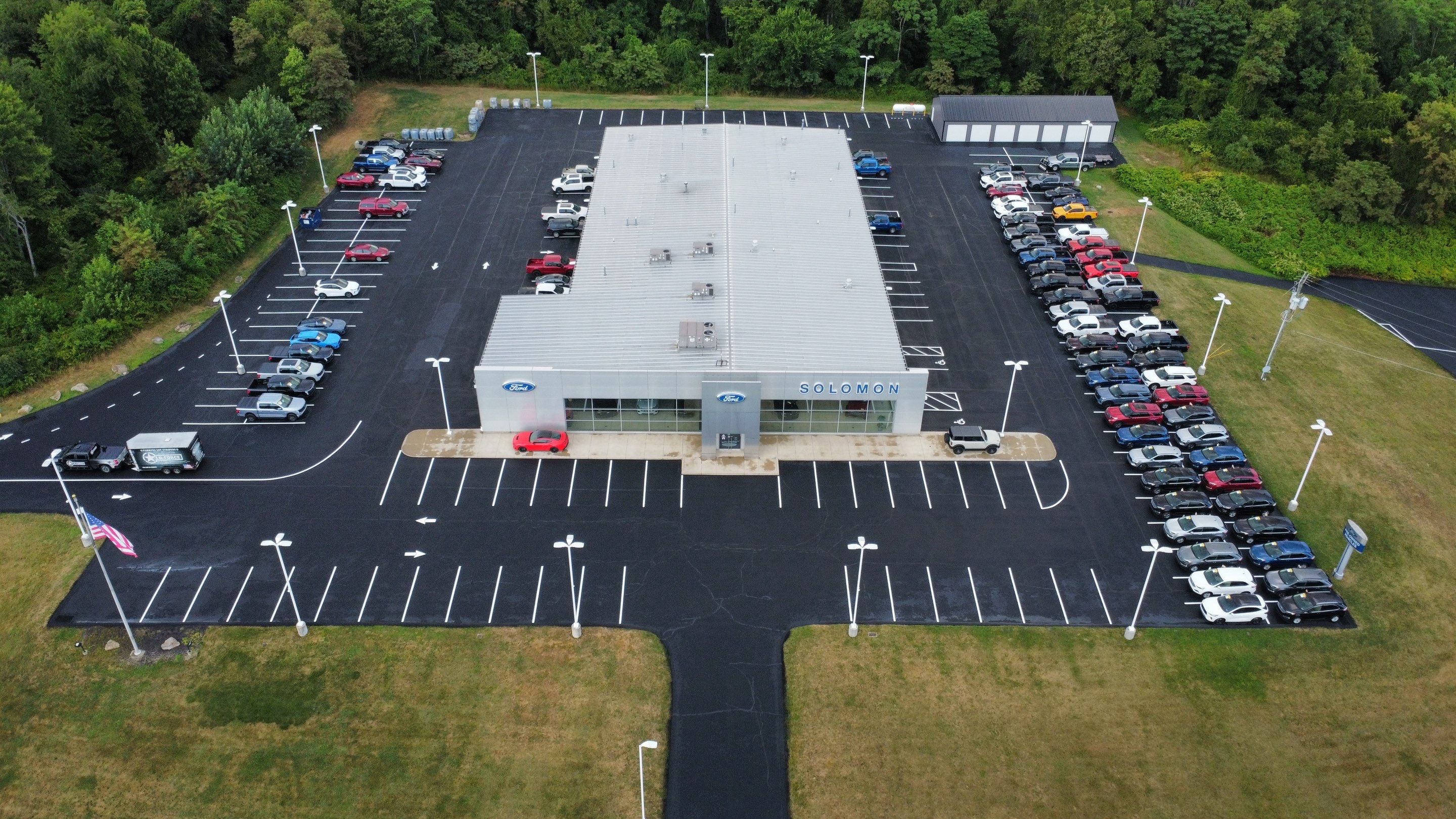 Car Dealership by G-Force Parking Lot Striping of Pittsburgh