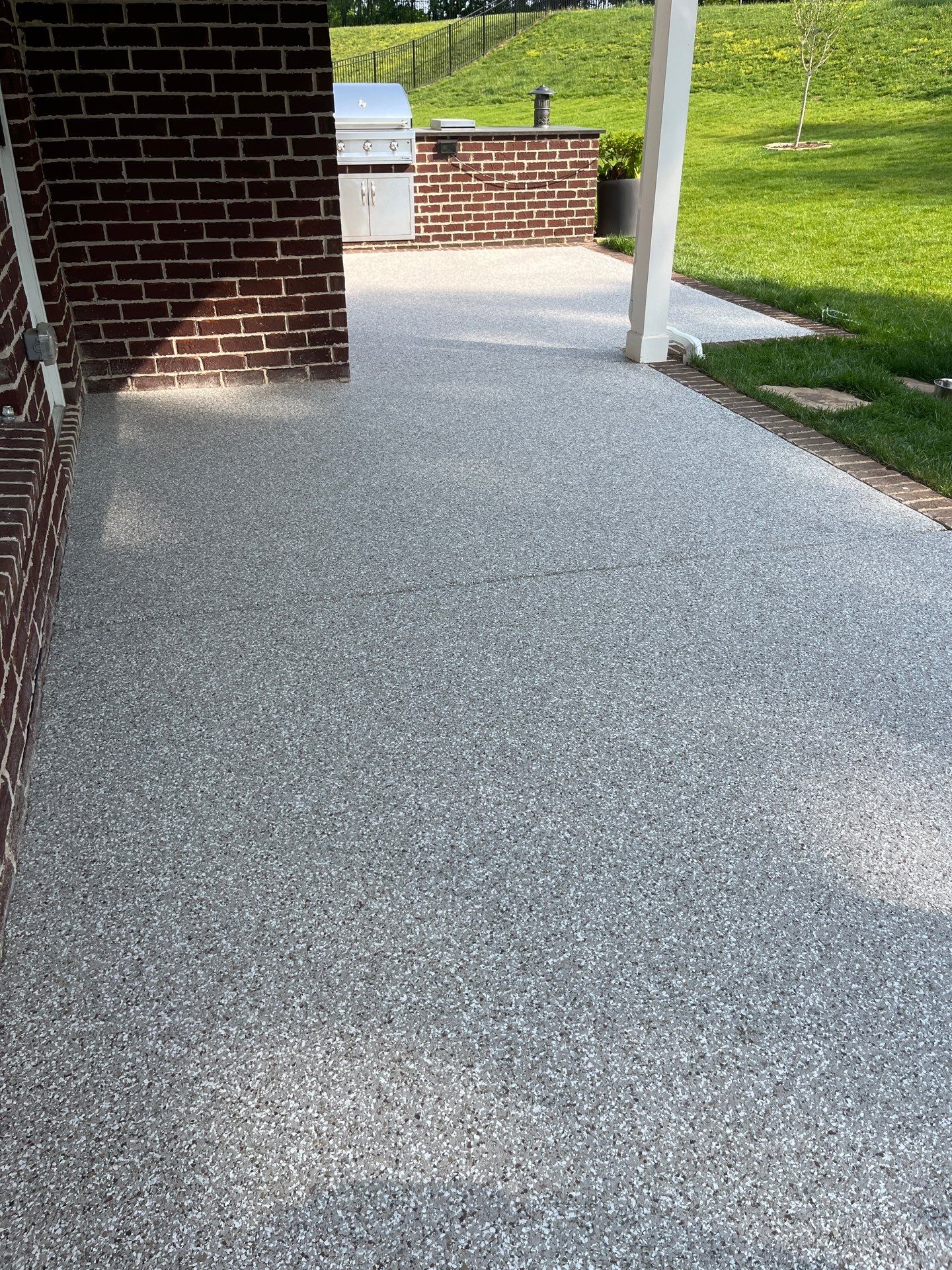 Patio Floor Coating using Creekbed by My Garage Floor Guys
