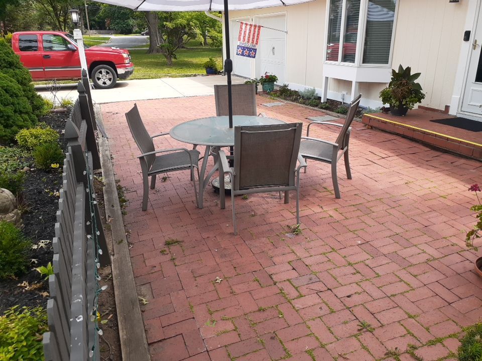 Uneven Patio Repaired! by LAND ESCAPES LLC