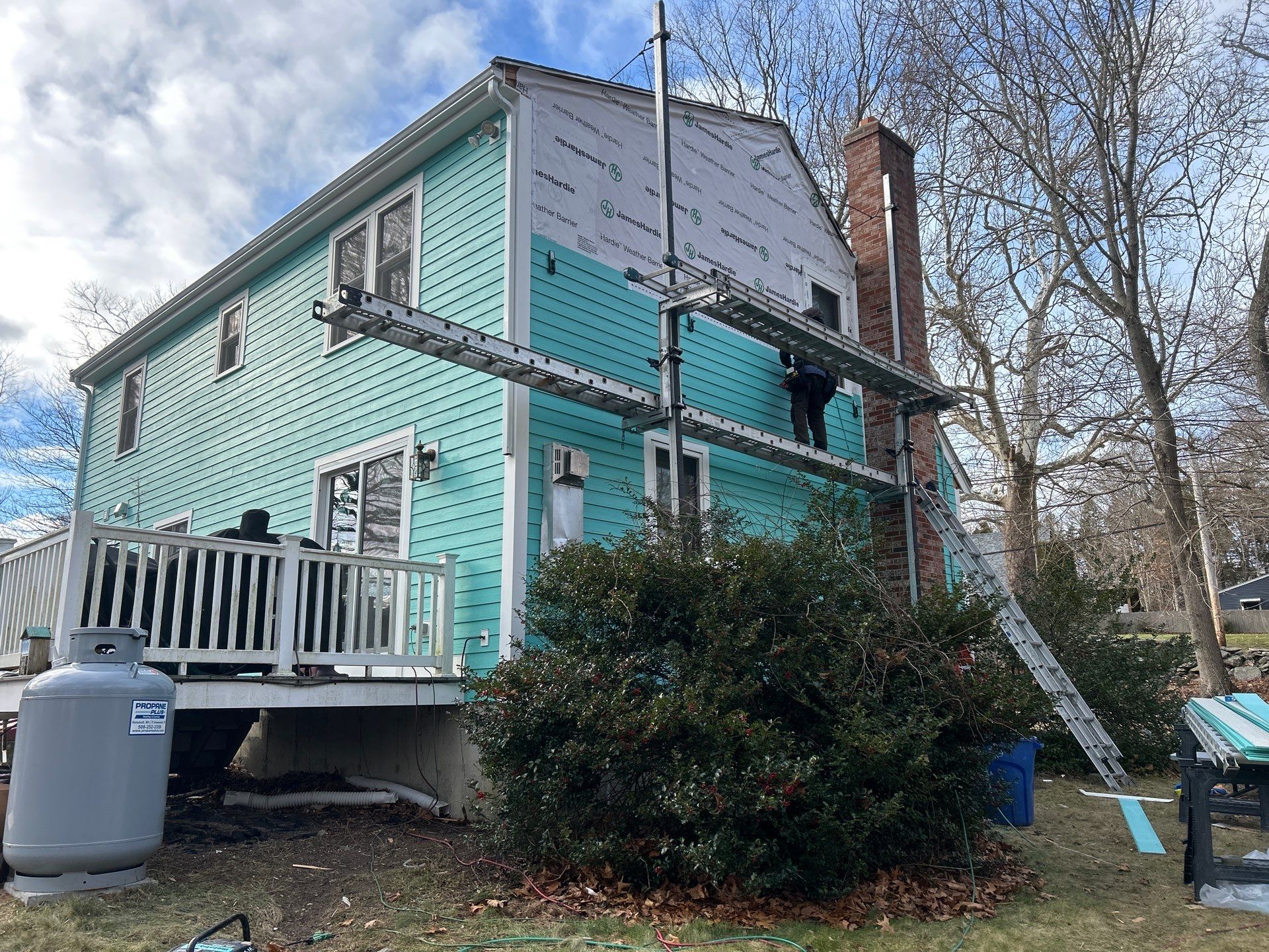 James Hardie siding in Dream Collection color - Dighton, MA by UBrothers Construction