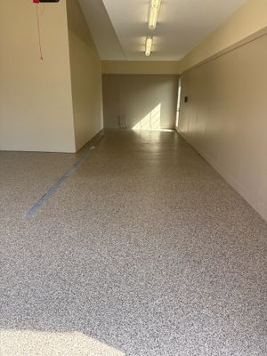 Basement Flake Floor Coating Installation in Johnston