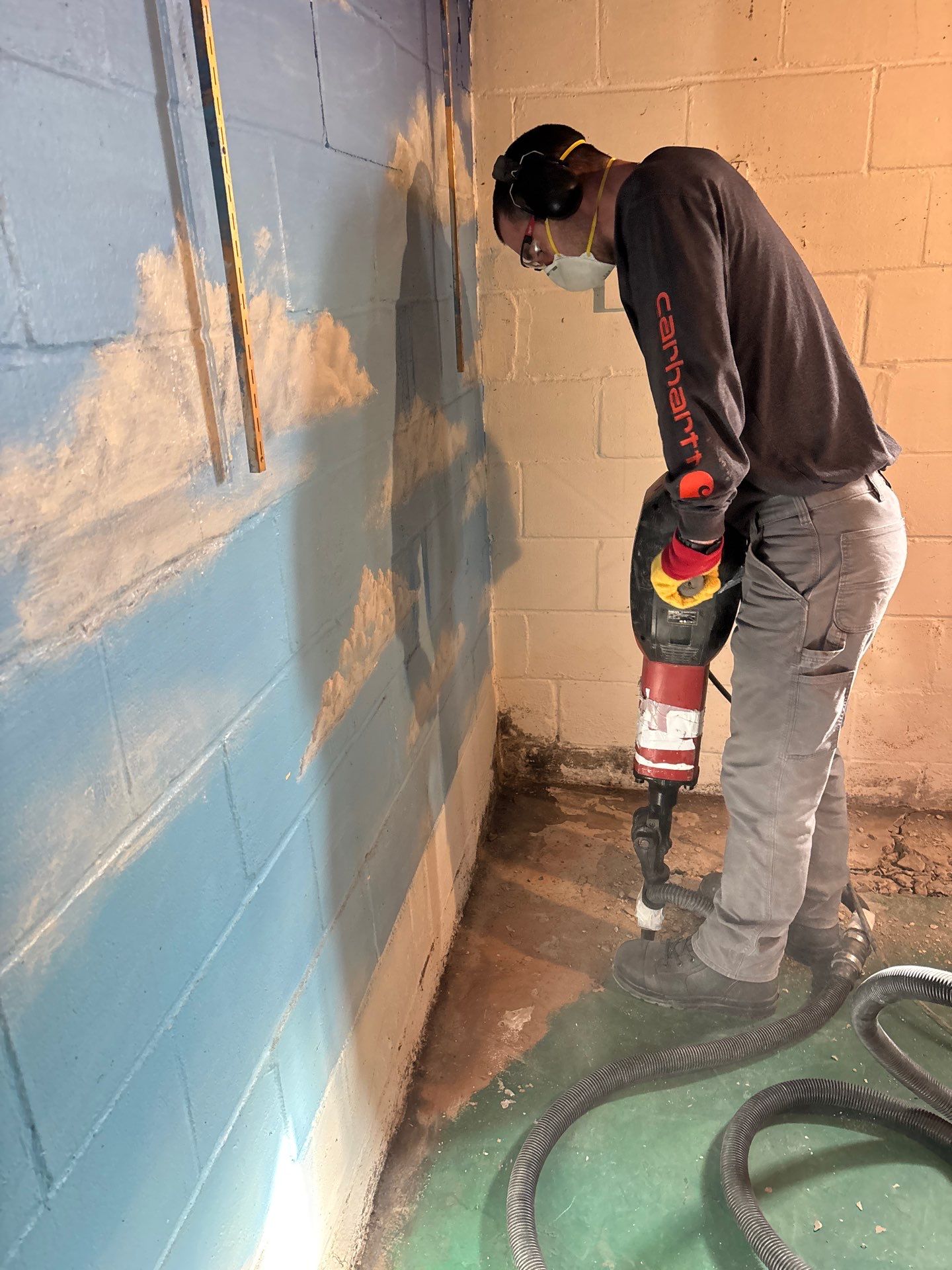 Completing the Connection for Lisa's Drain Tile System by Waterproofing Northeast