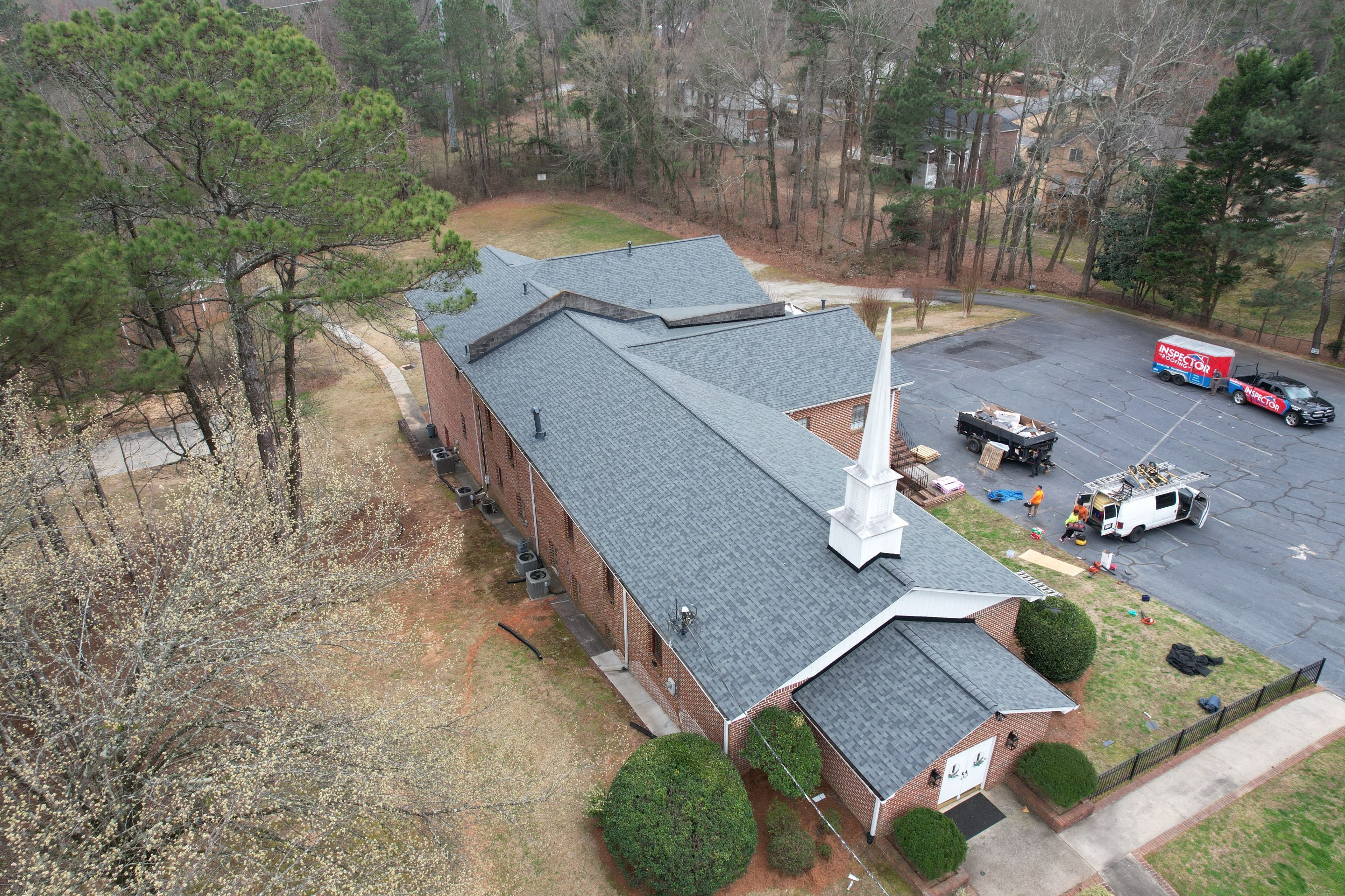 Church Roof Replacement using Owens Corning by Inspector Roofing and Restoration
