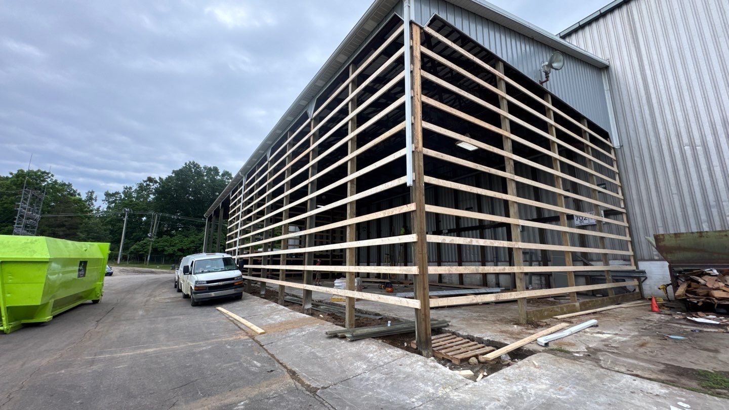 Steel Siding Install on Lean-To by 42 North Construction, LLC.