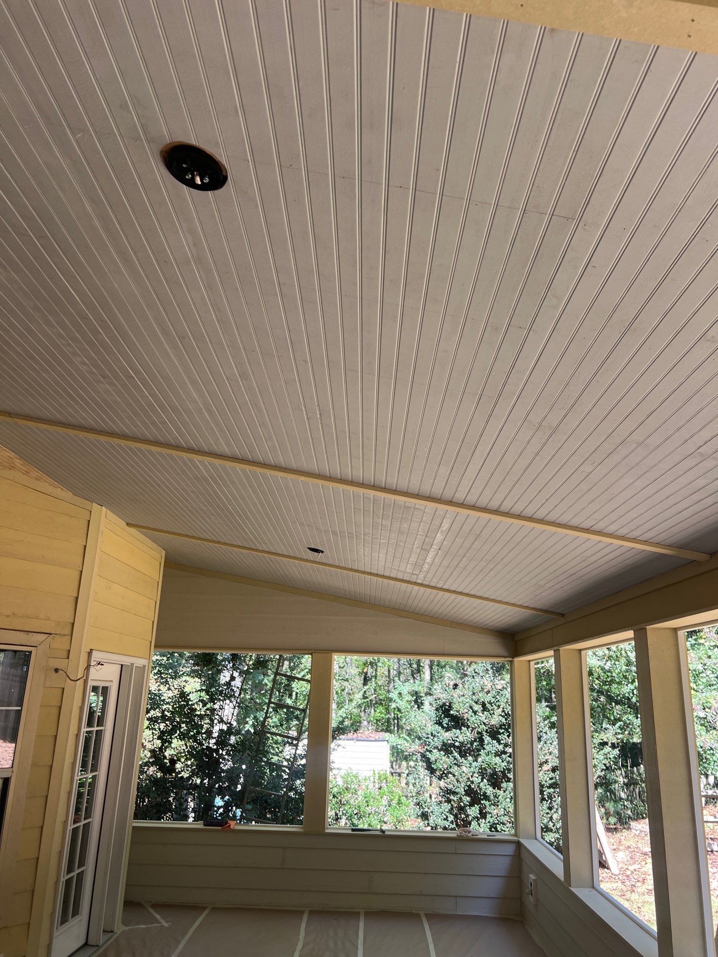 Trex Deck Build, Shed Roof Porch Install, and Door Replacement in Alpharetta, GA by Nelson Exteriors