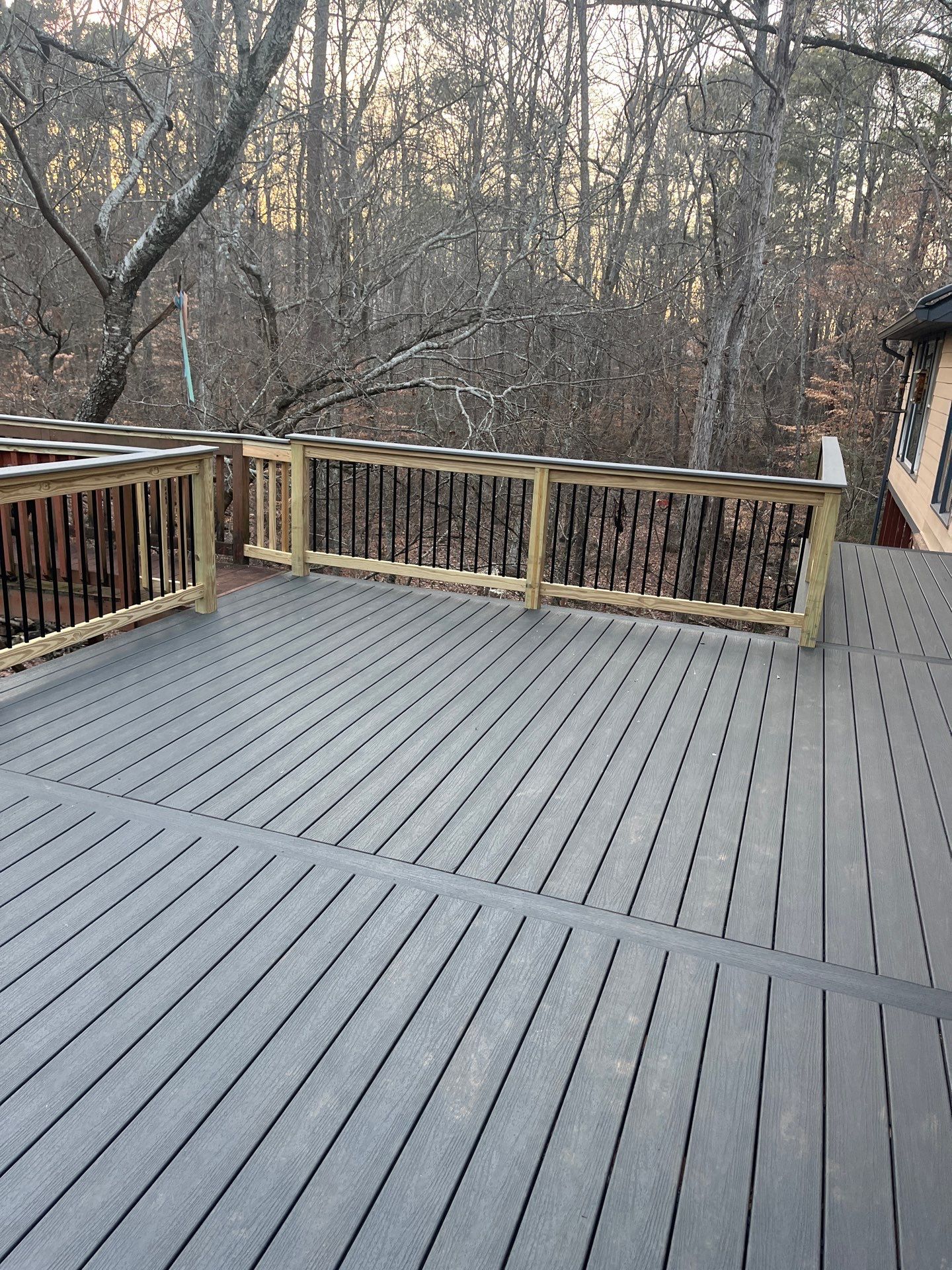 Trex Deck Build with Hybrid Railing in Lilburn, GA by Nelson Exteriors 