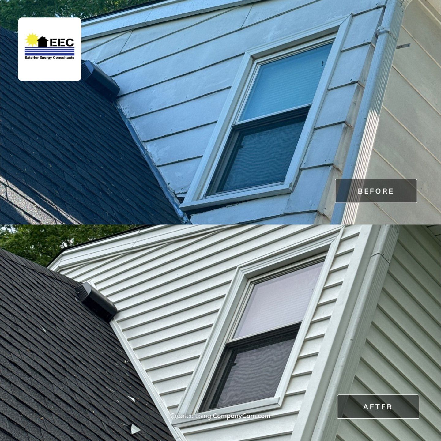 Siding Installation using White Market Square by EEC Windows, Siding & Roofing