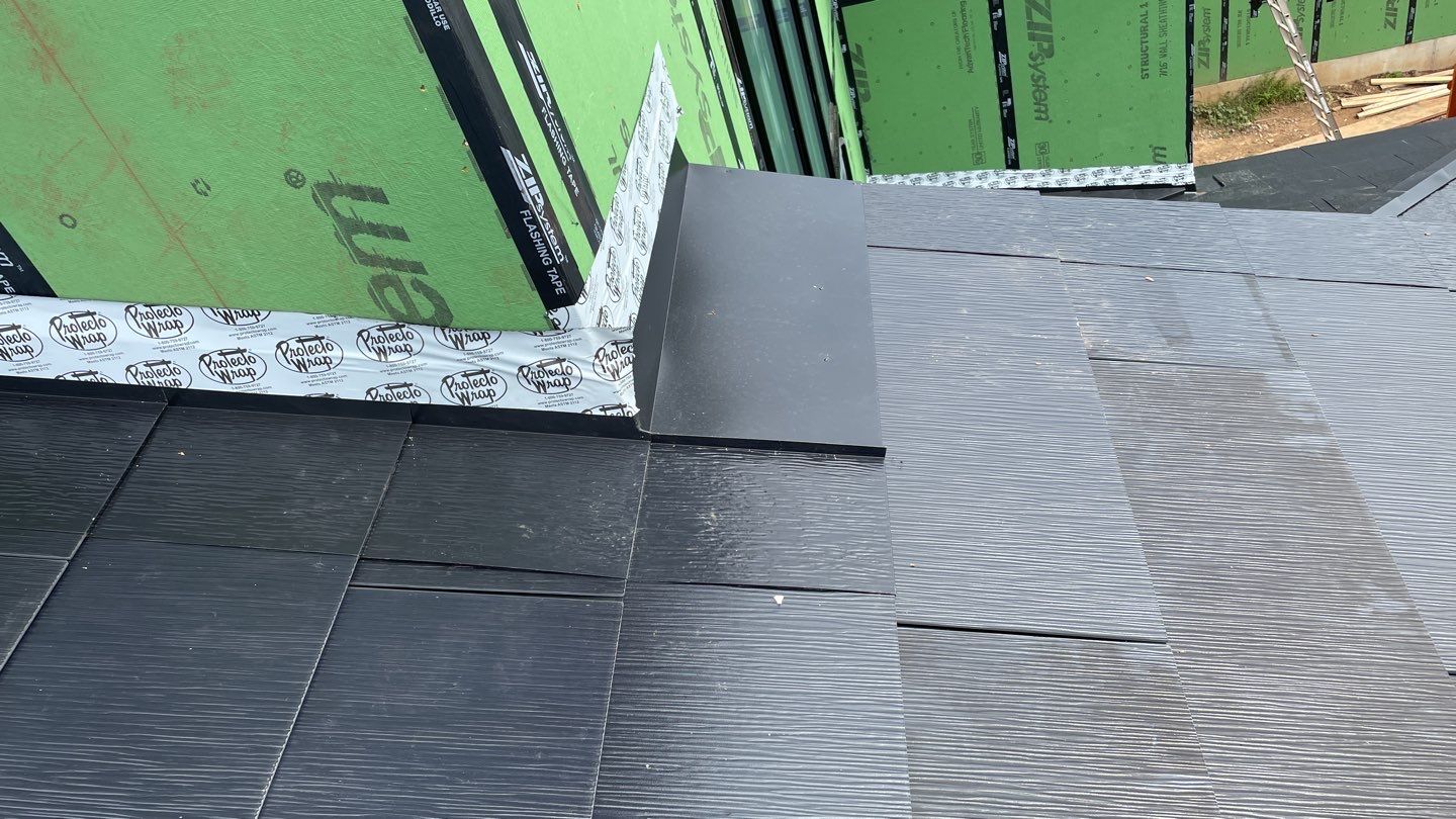 Tesla Solar Roof  using Tesla Solar Roof V3 tiles by American Home Contractors