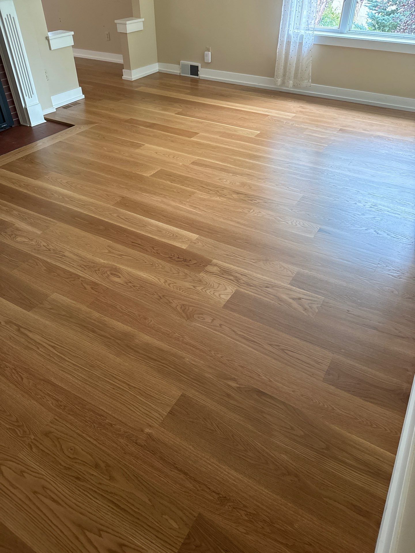 Hardwood flooring installation using White Oak 7" Select by Ann Arbor Hardwoods