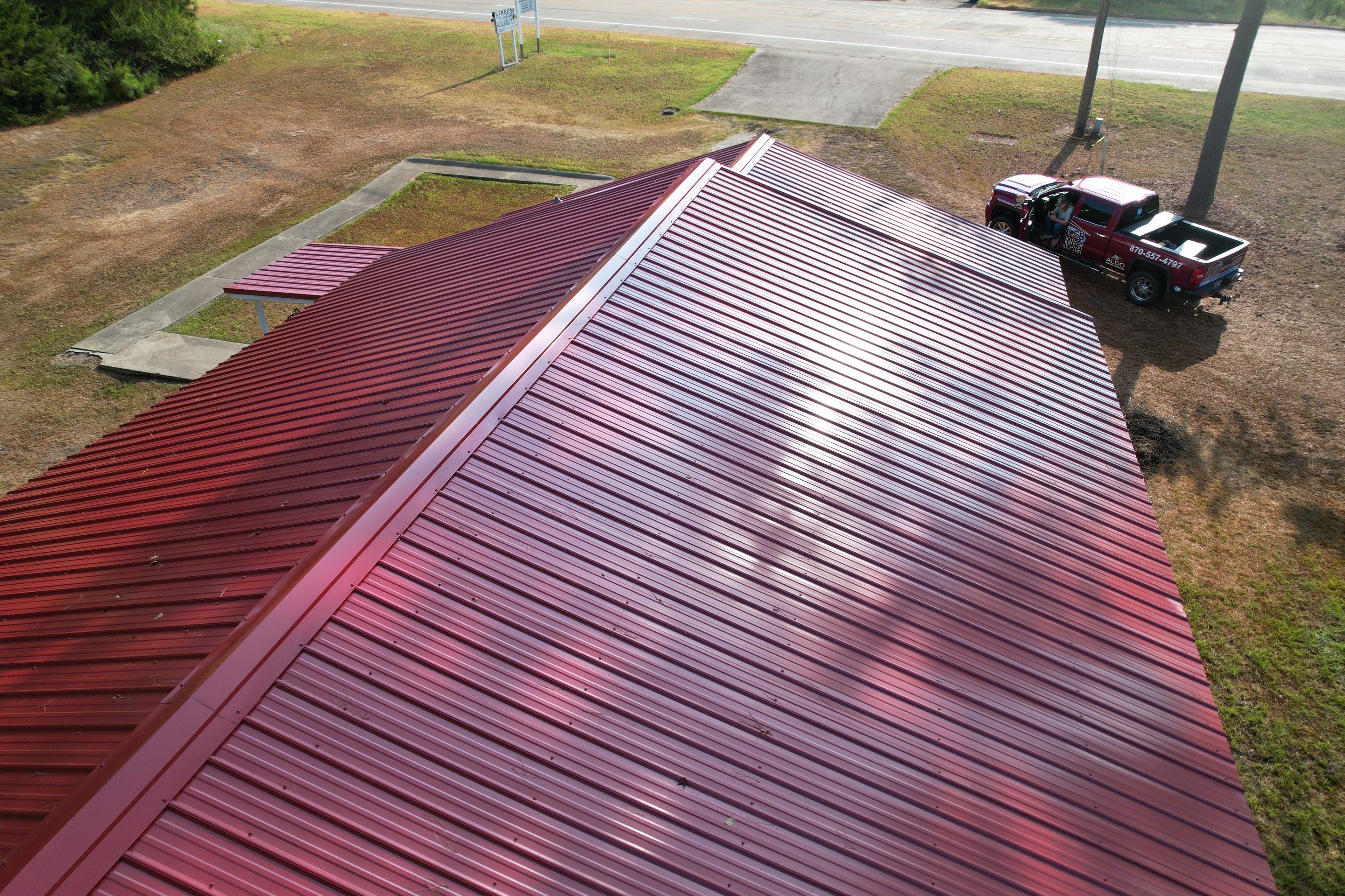 Commercial Metal Installation using Reed's Metals: 29 GA. Colored Commercial Panel by Hostetler Roofing
