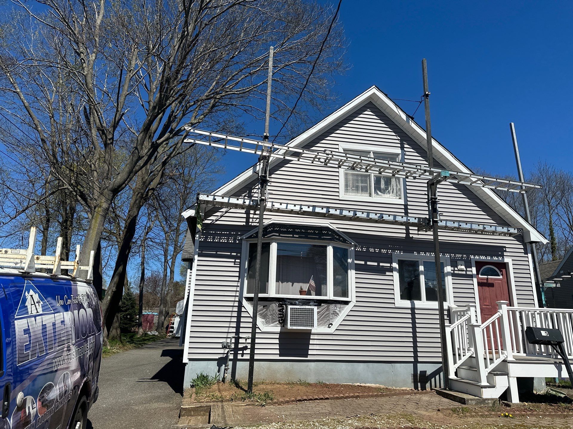 Siding Installation using Certainteed Monogram Granite Gray by A Plus Exterior